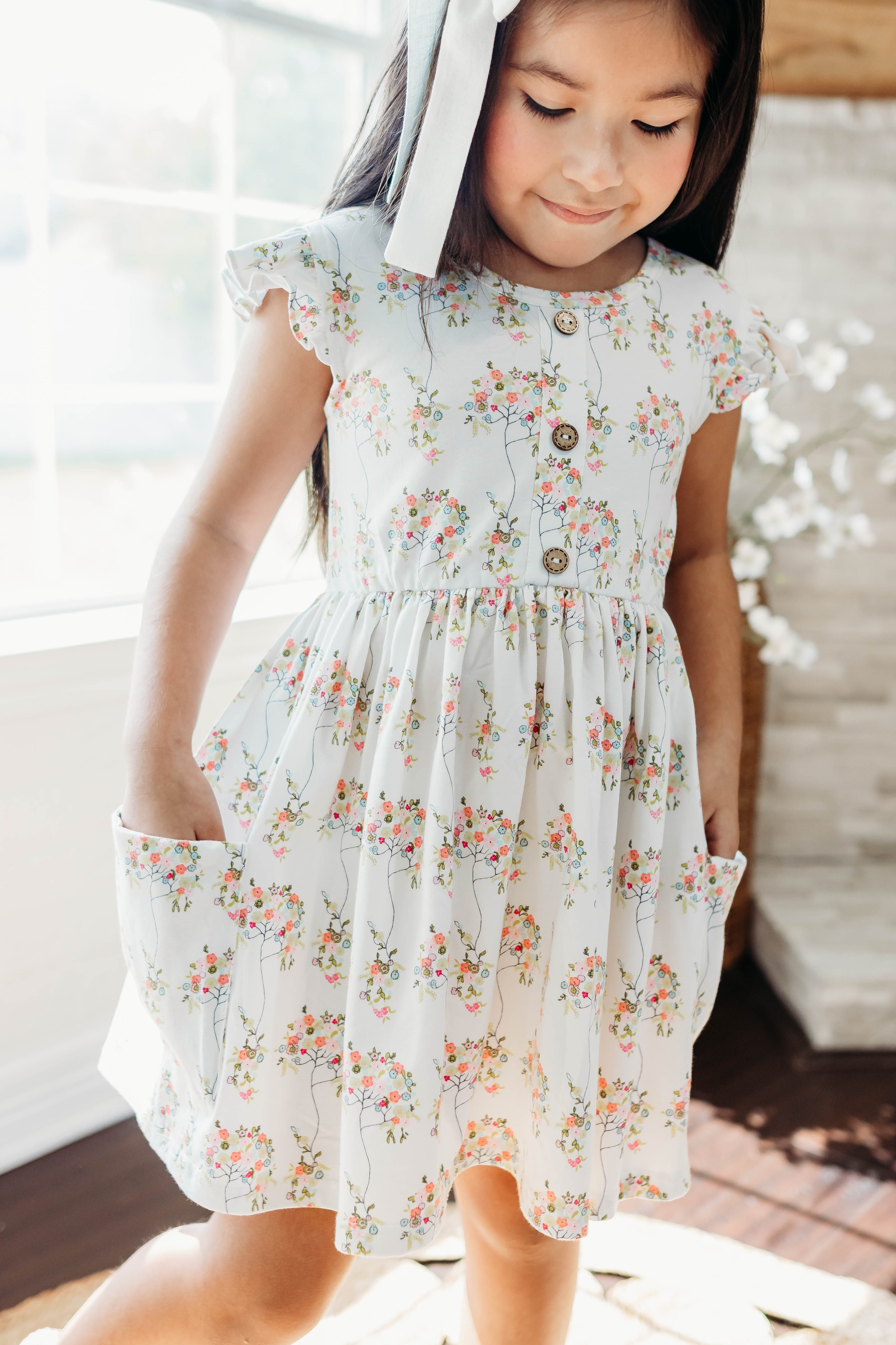 Penelope Knit Dress - Bitty Blooms