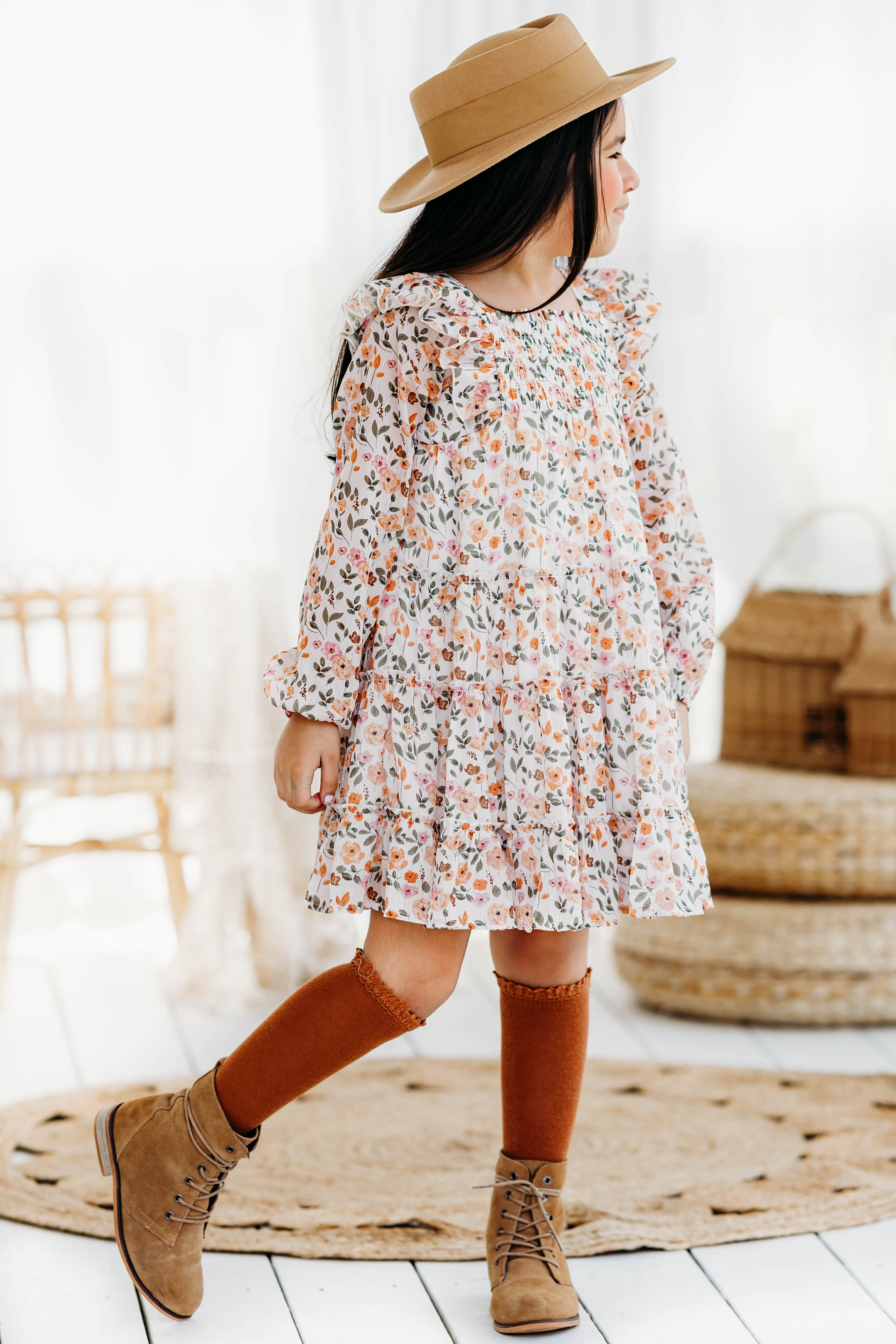 Brielle Shimmer Dress - Harvest Bloom