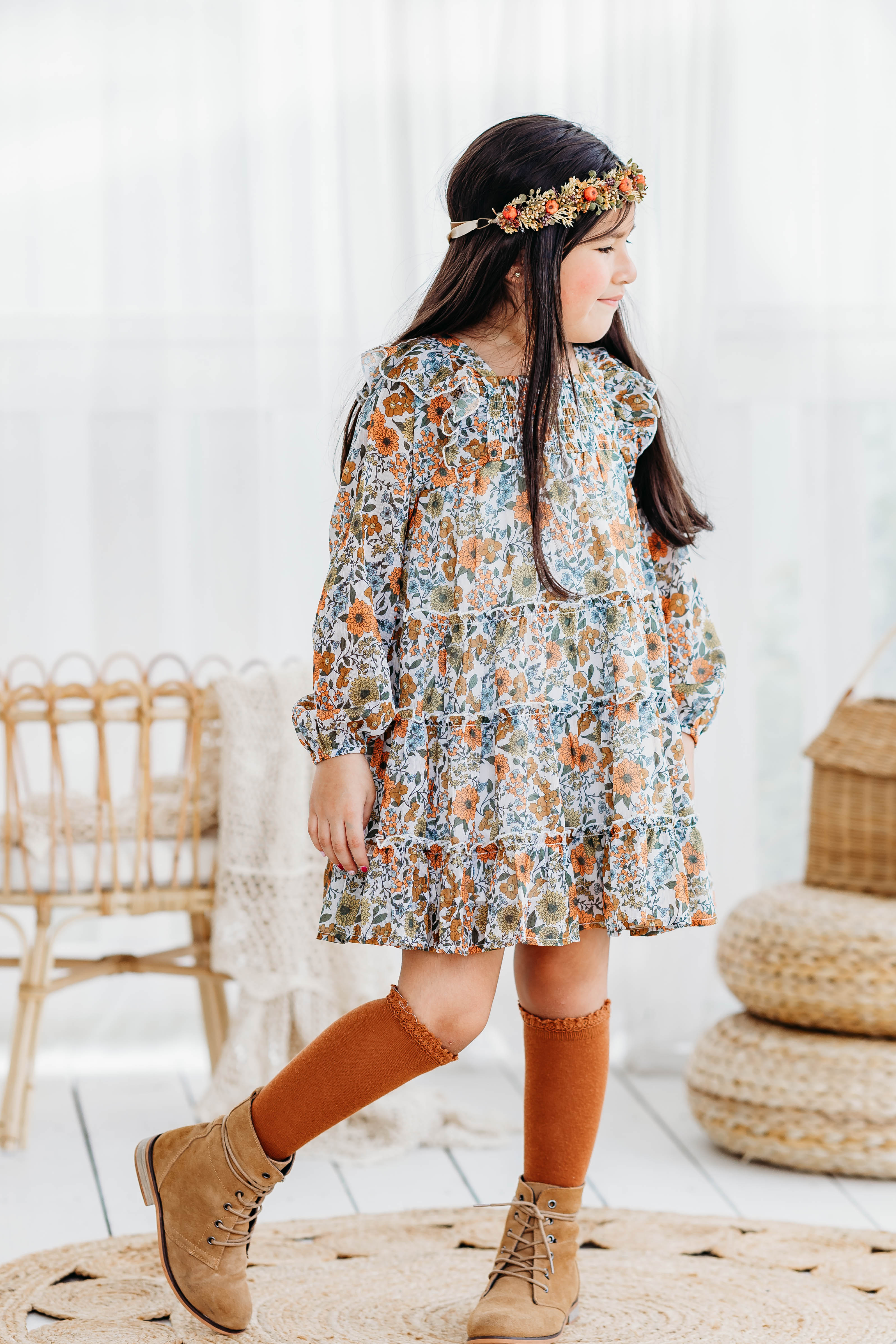 Brielle Shimmer Dress - Marigold Meadow