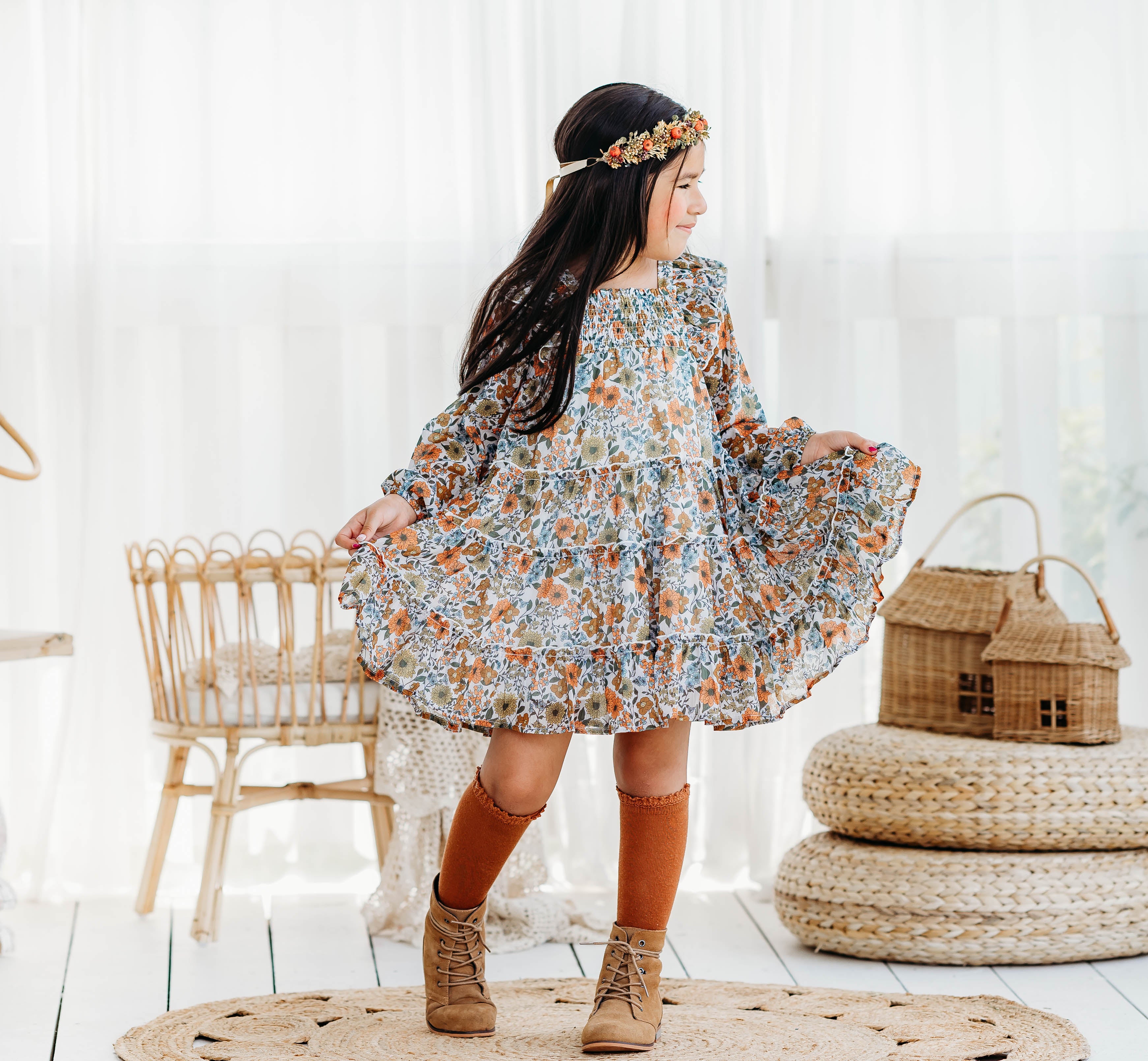 Brielle Shimmer Dress - Marigold Meadow