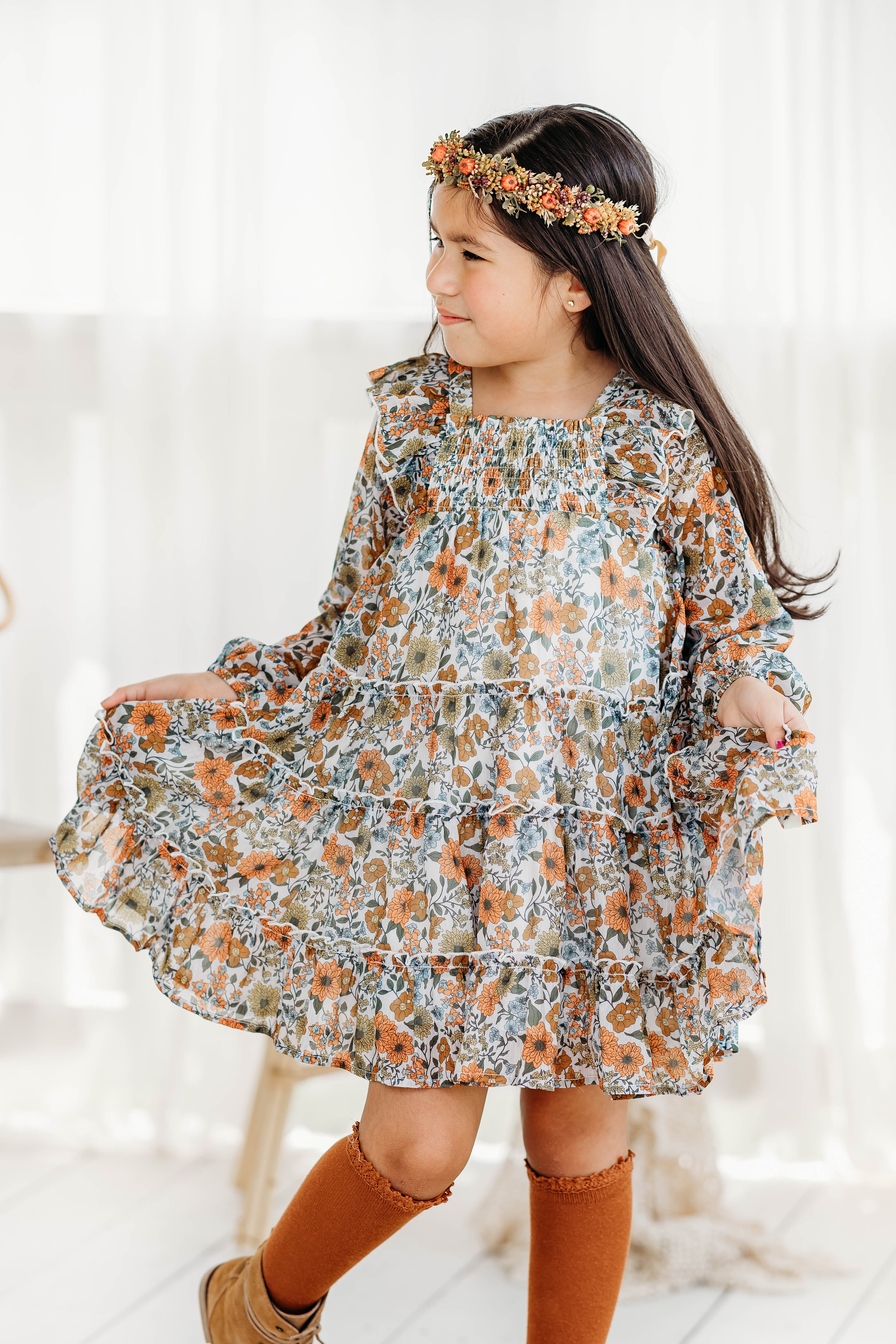 Brielle Shimmer Dress - Marigold Meadow