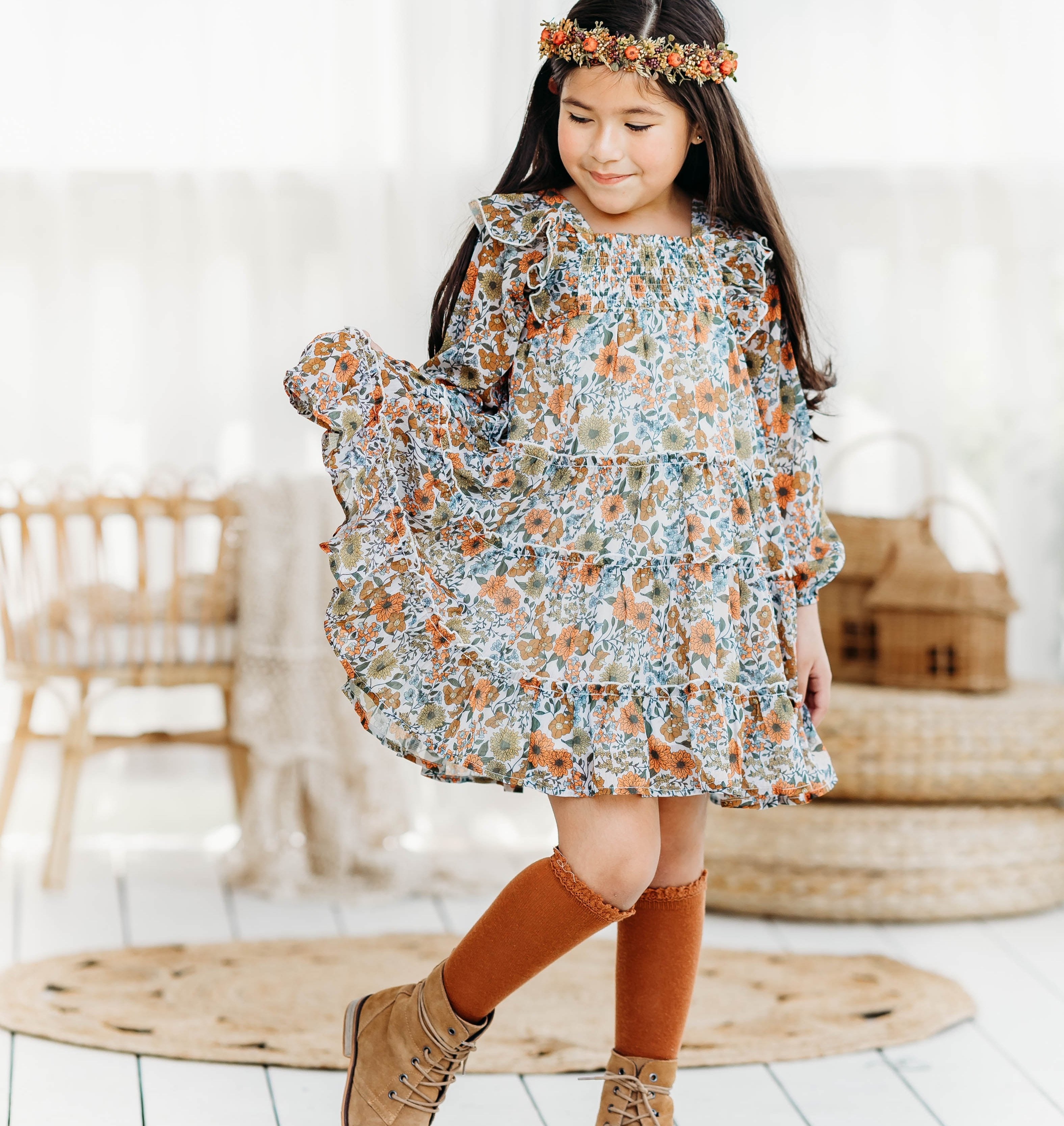 Brielle Shimmer Dress - Marigold Meadow