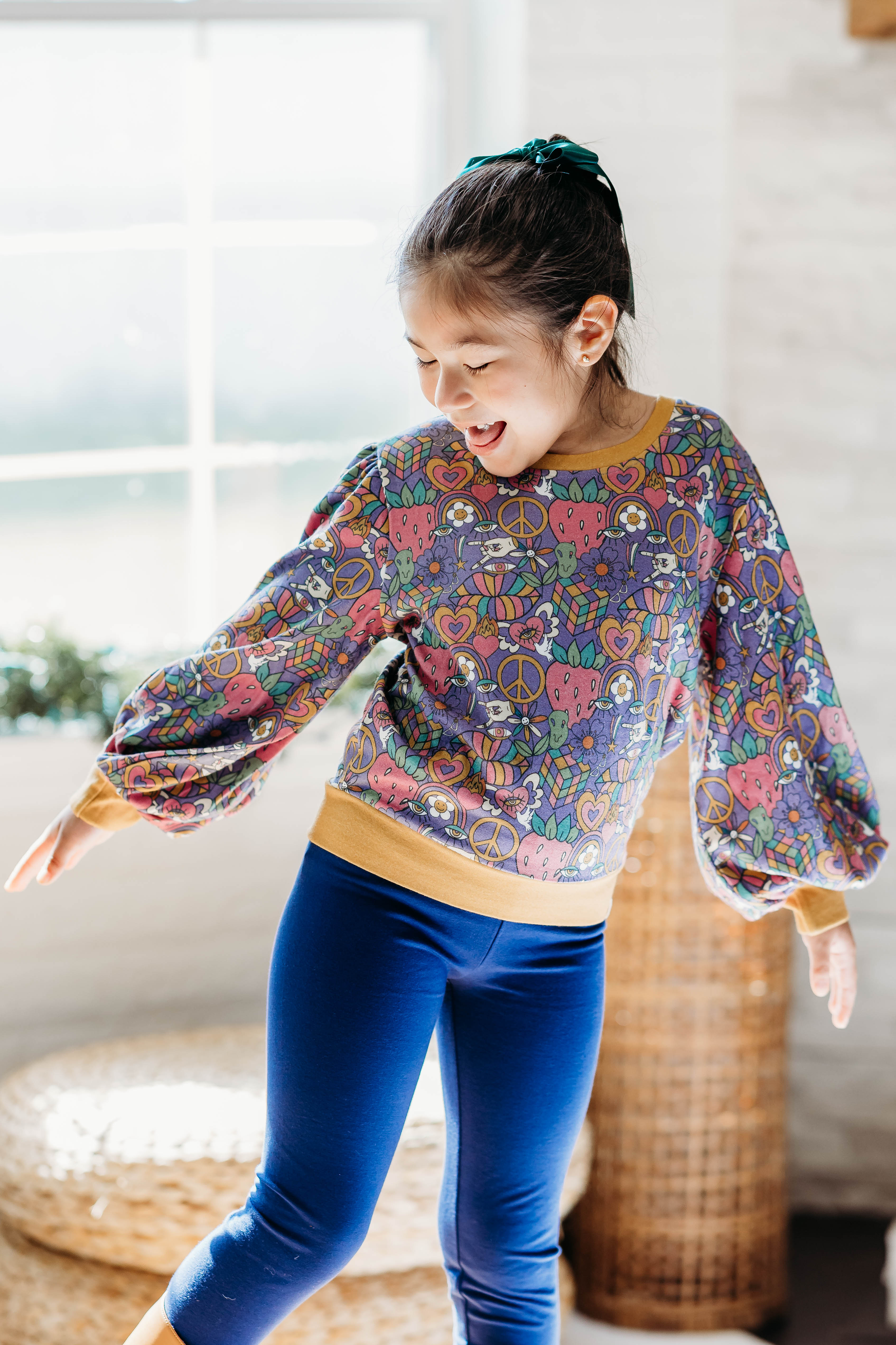 Opal Puff Sleeve Sweater - Funky Fizz