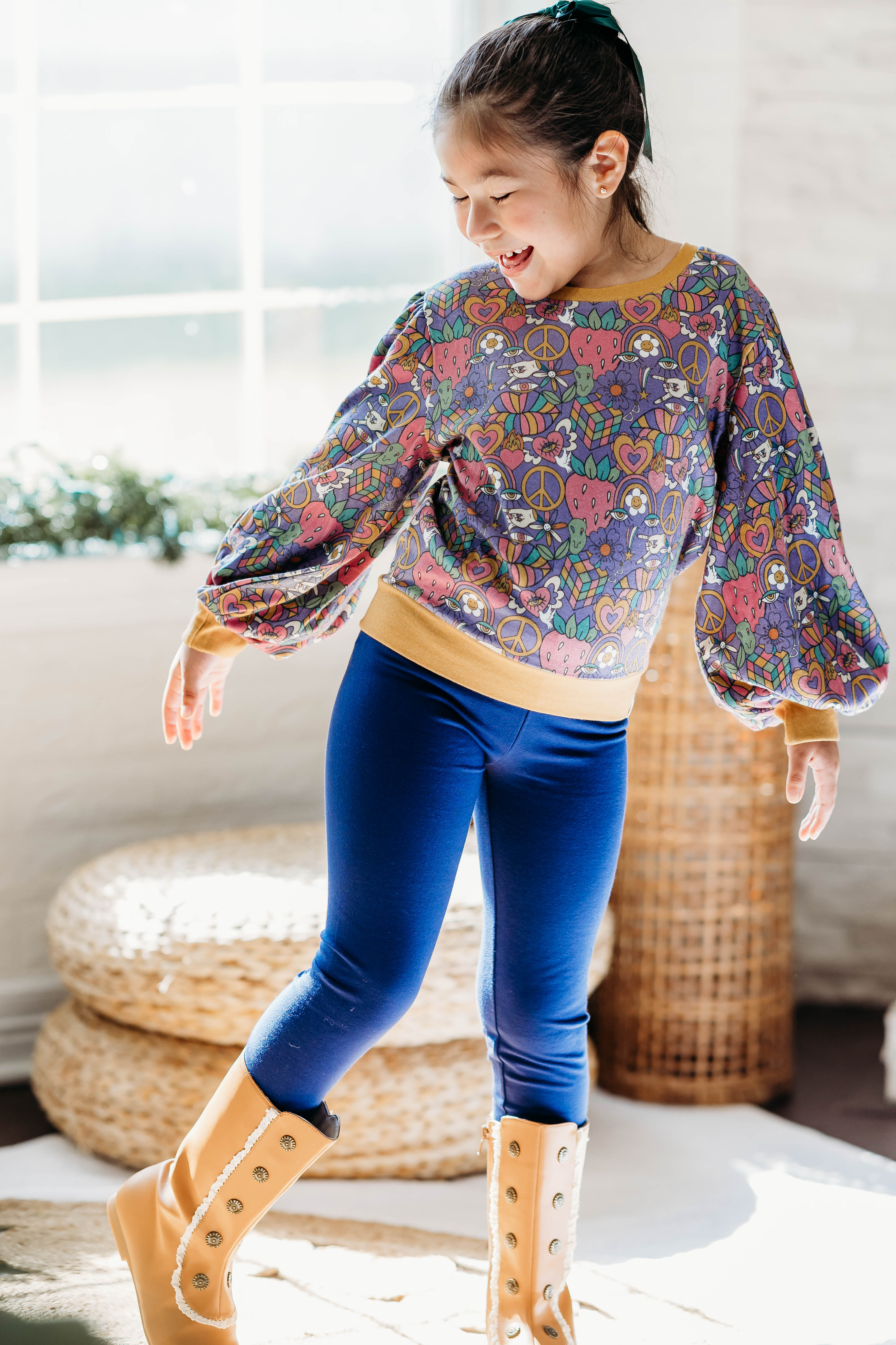 Opal Puff Sleeve Sweater - Funky Fizz