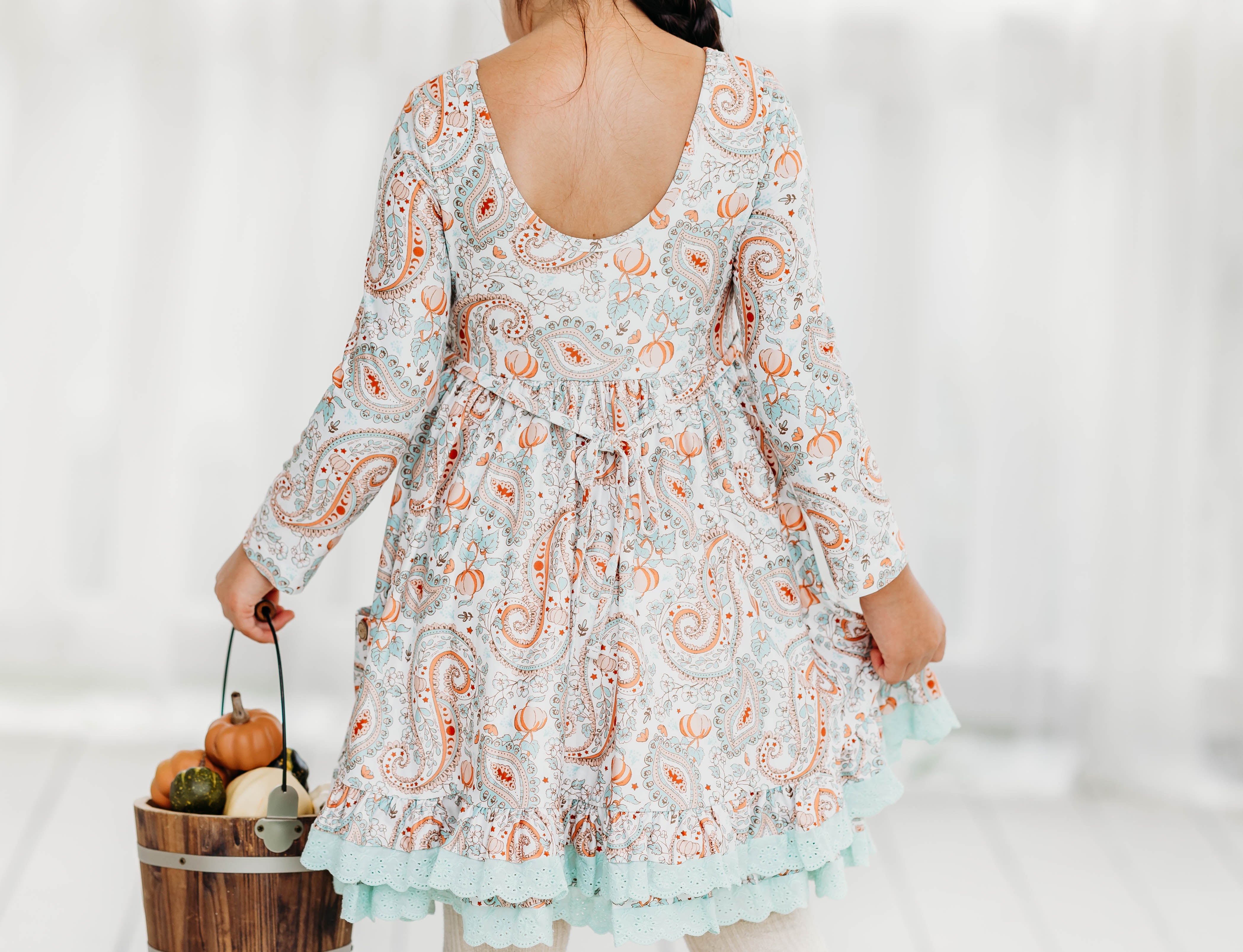 Myra Knit Dress -Paisley Pumpkin Delight