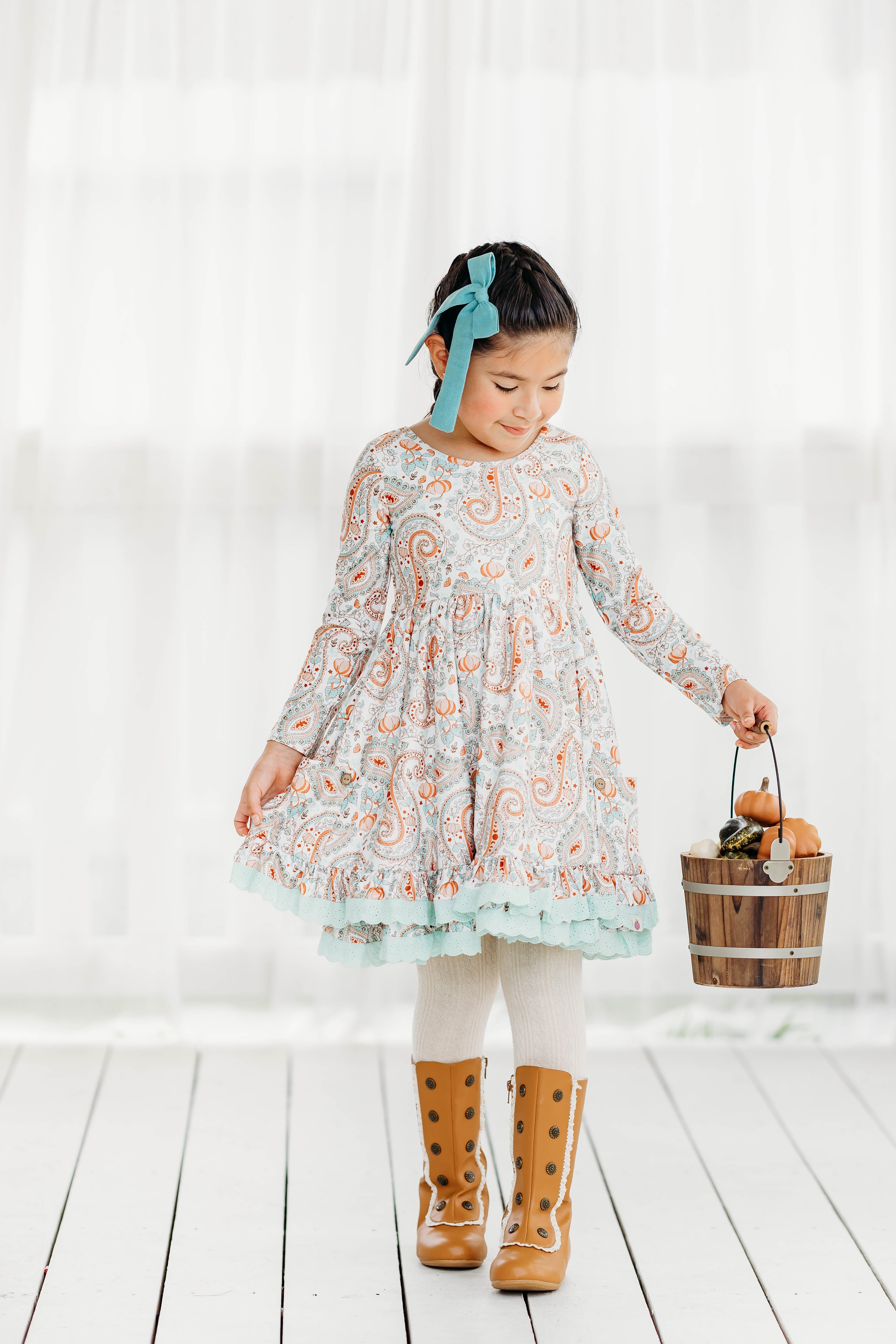 Myra Knit Dress -Paisley Pumpkin Delight