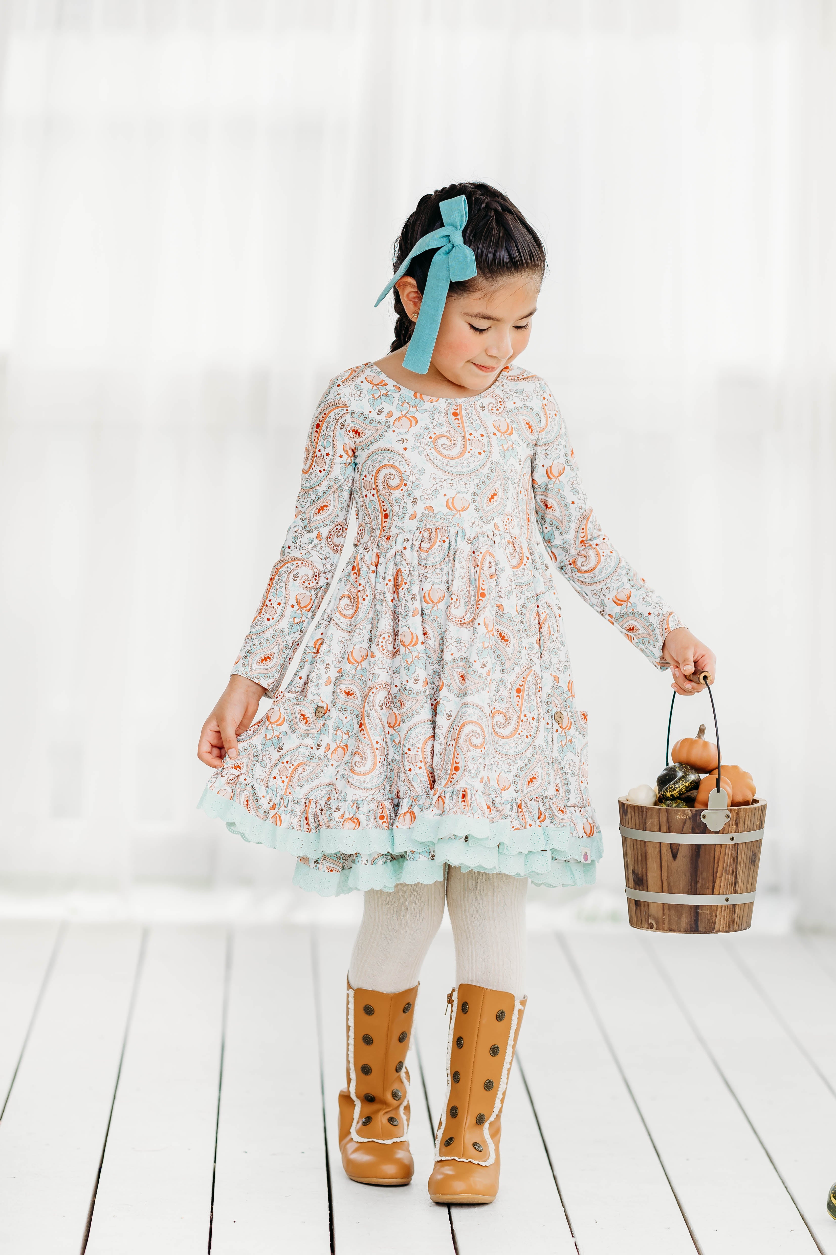 Myra Knit Dress -Paisley Pumpkin Delight