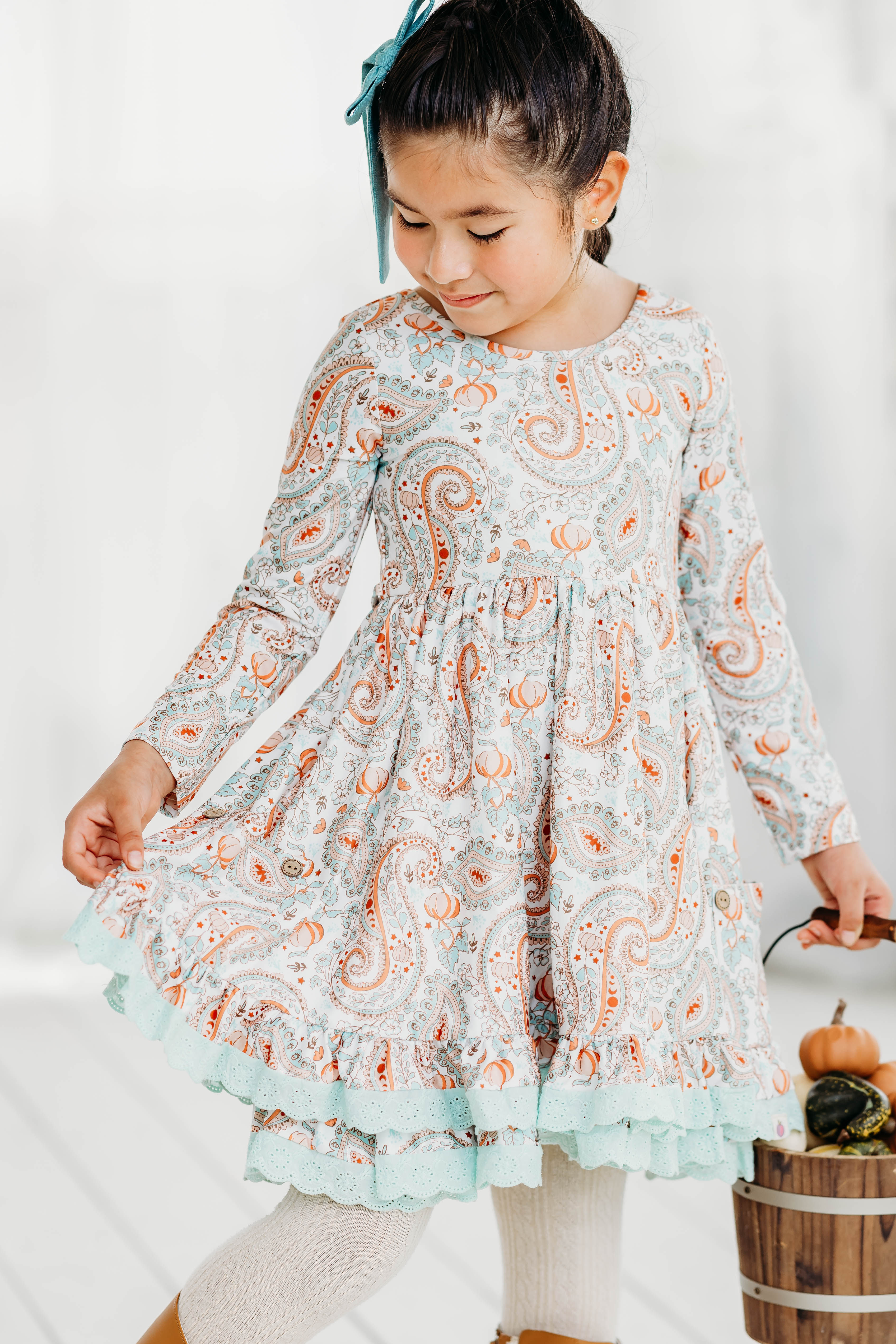 Myra Knit Dress -Paisley Pumpkin Delight