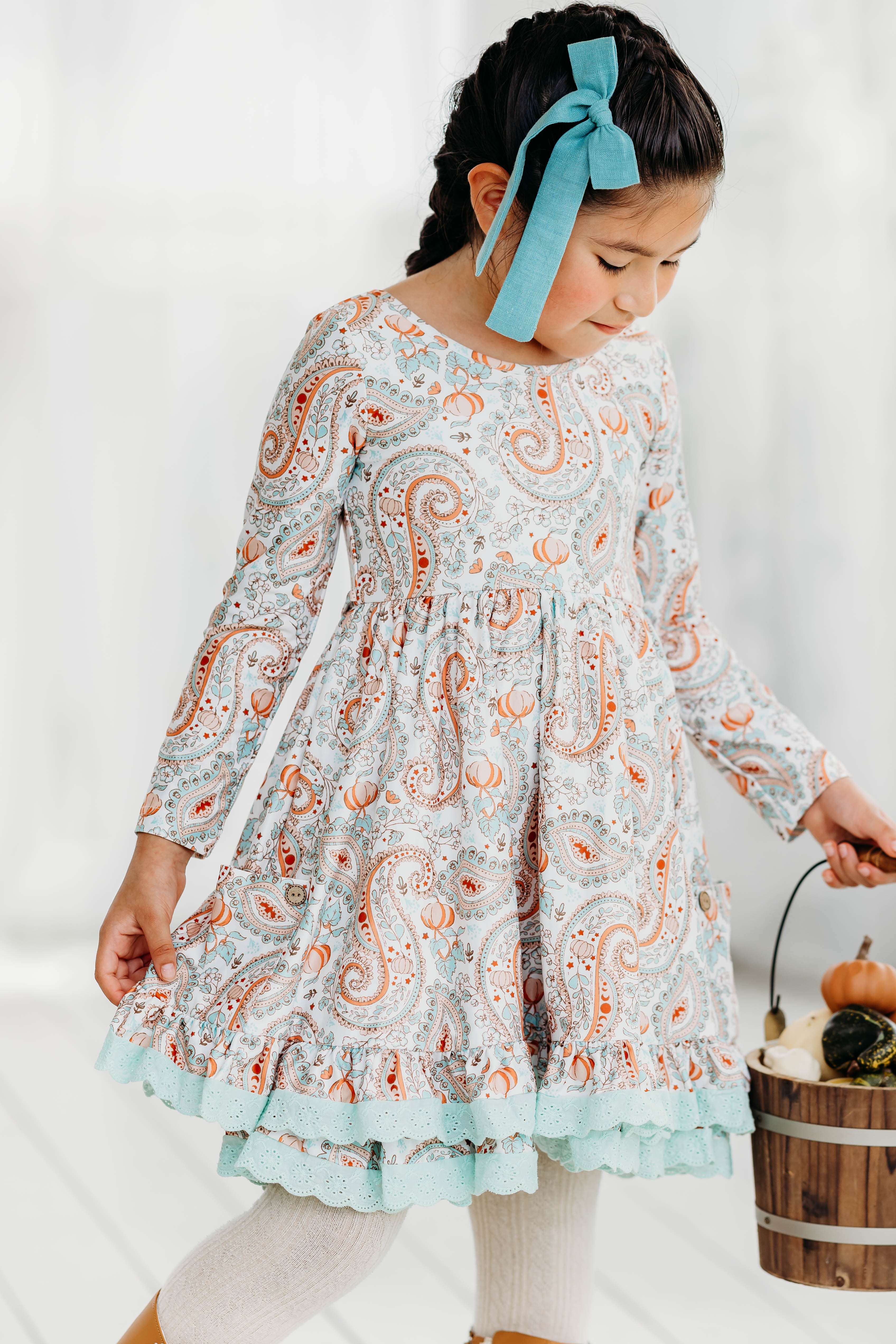 Myra Knit Dress -Paisley Pumpkin Delight