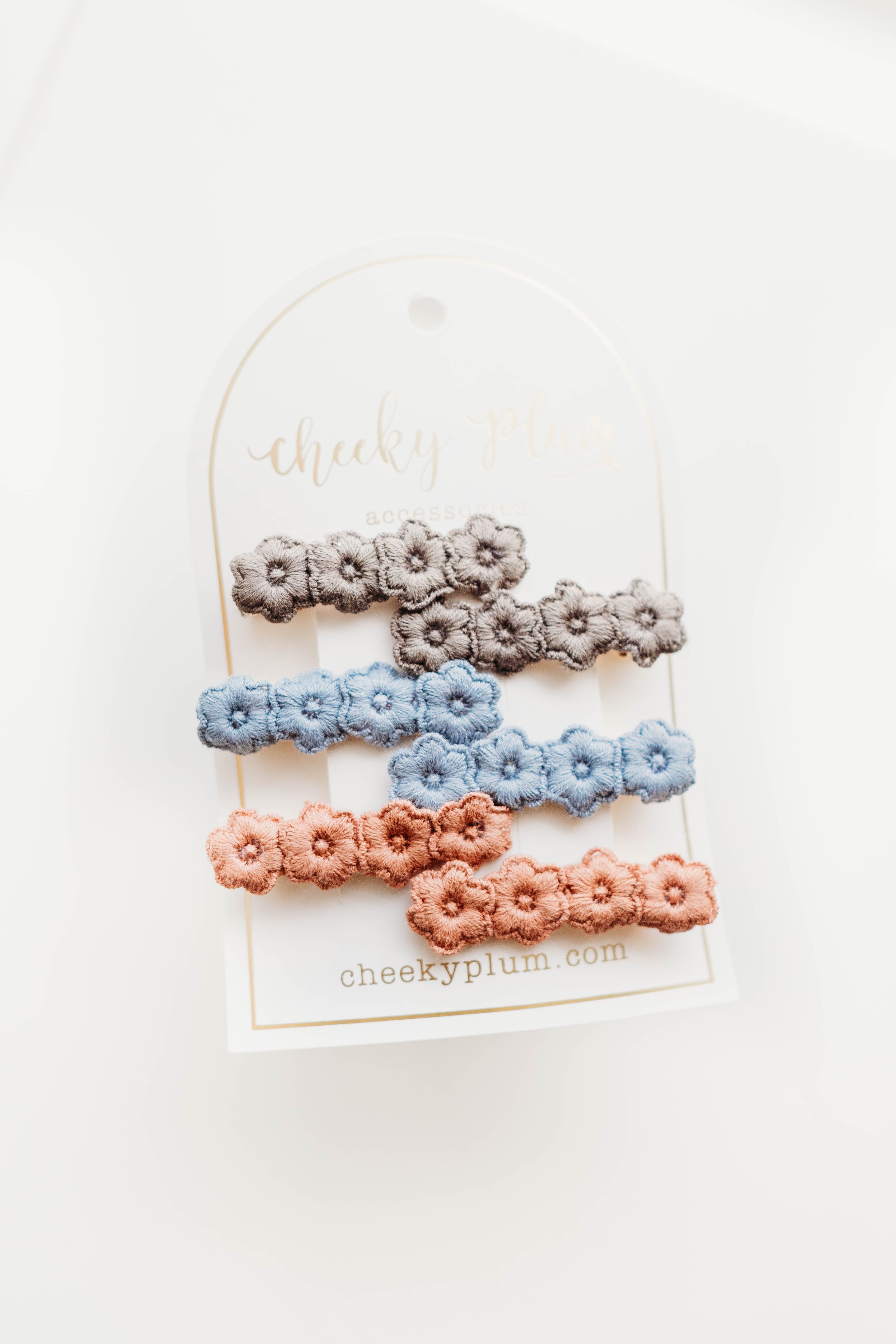 Embroidery Hair Clip Set - Fall Frenzy