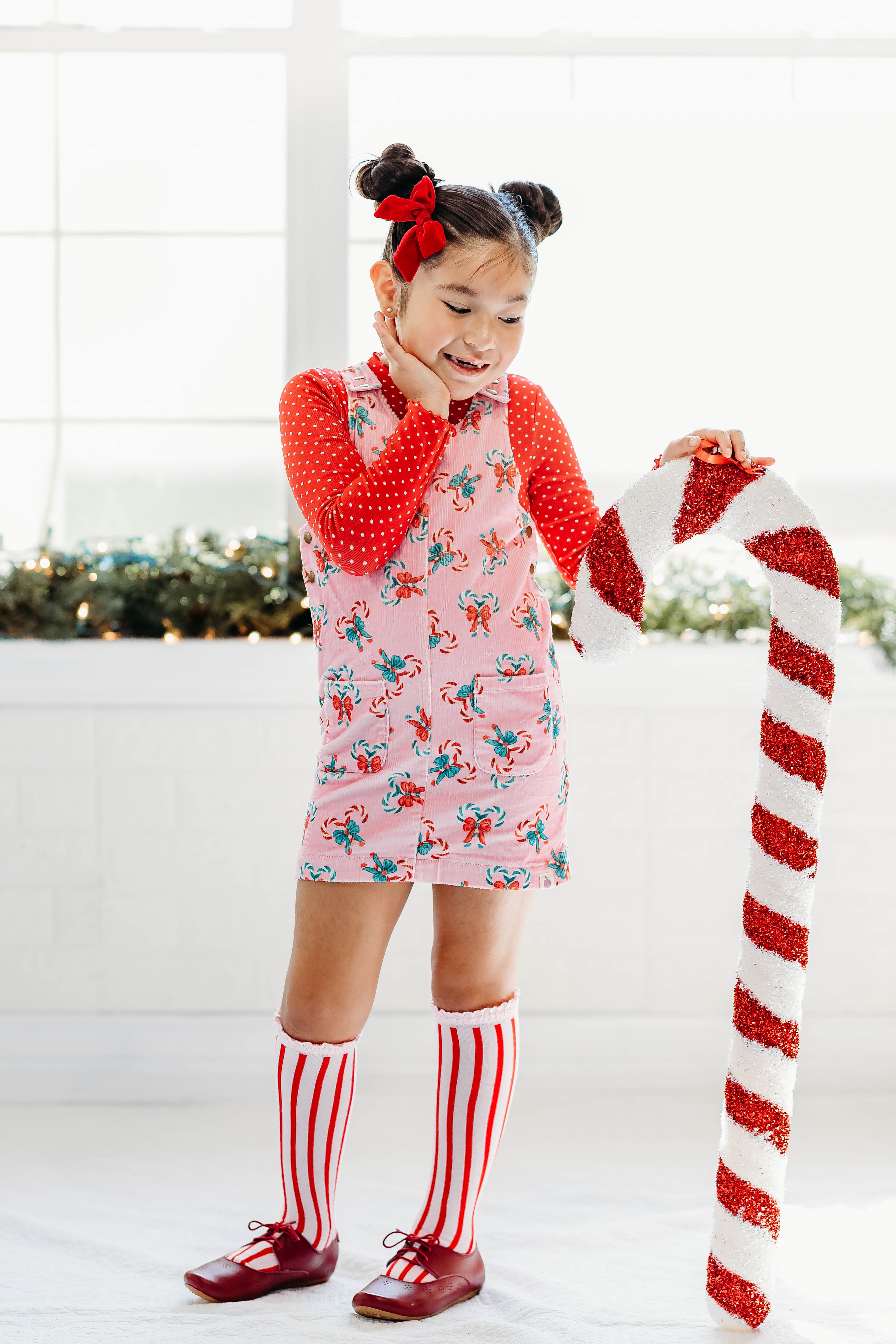 Parker Corduroy Jumper Set - Pink Peppermint Charm