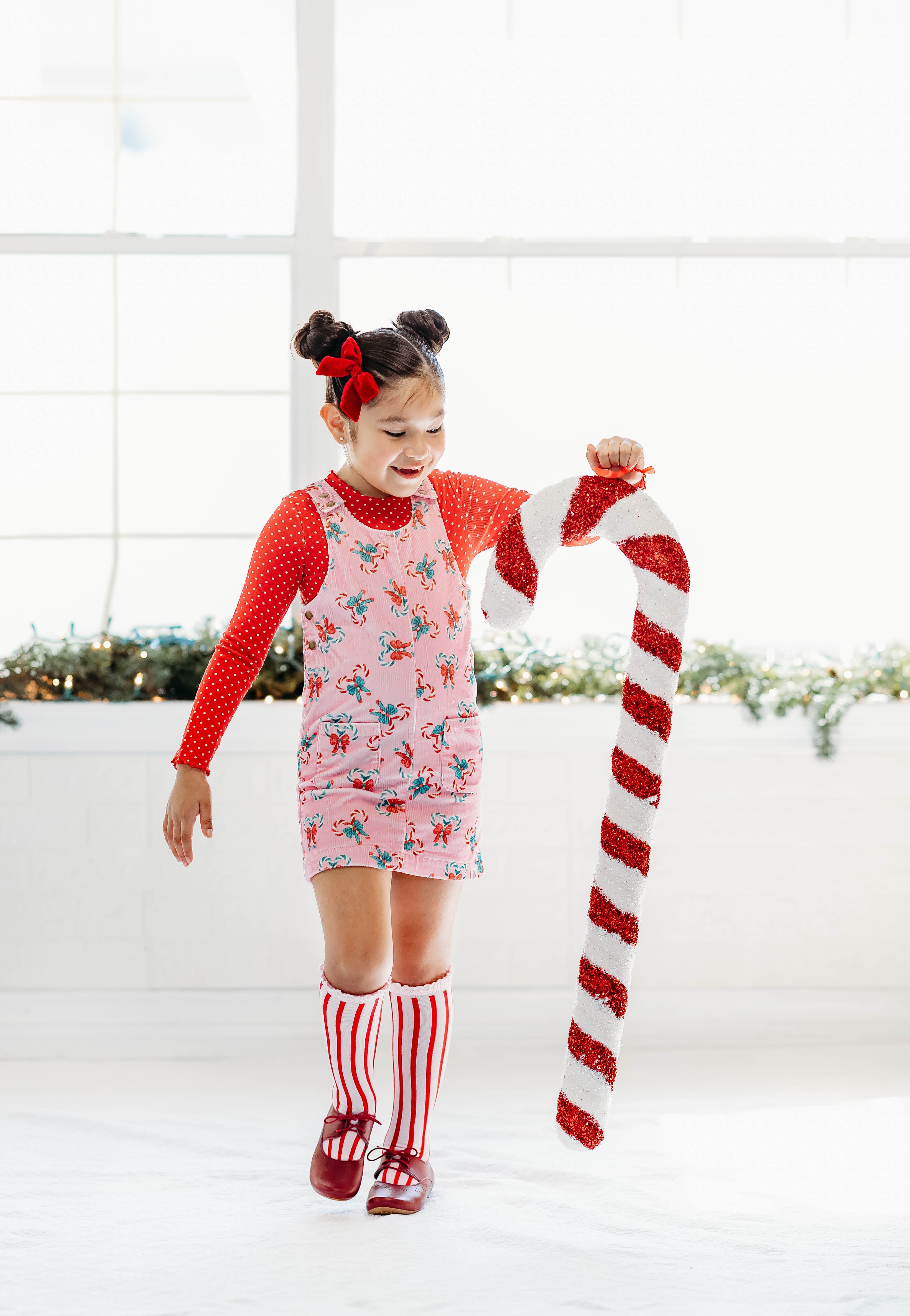 Parker Corduroy Jumper Set - Pink Peppermint Charm