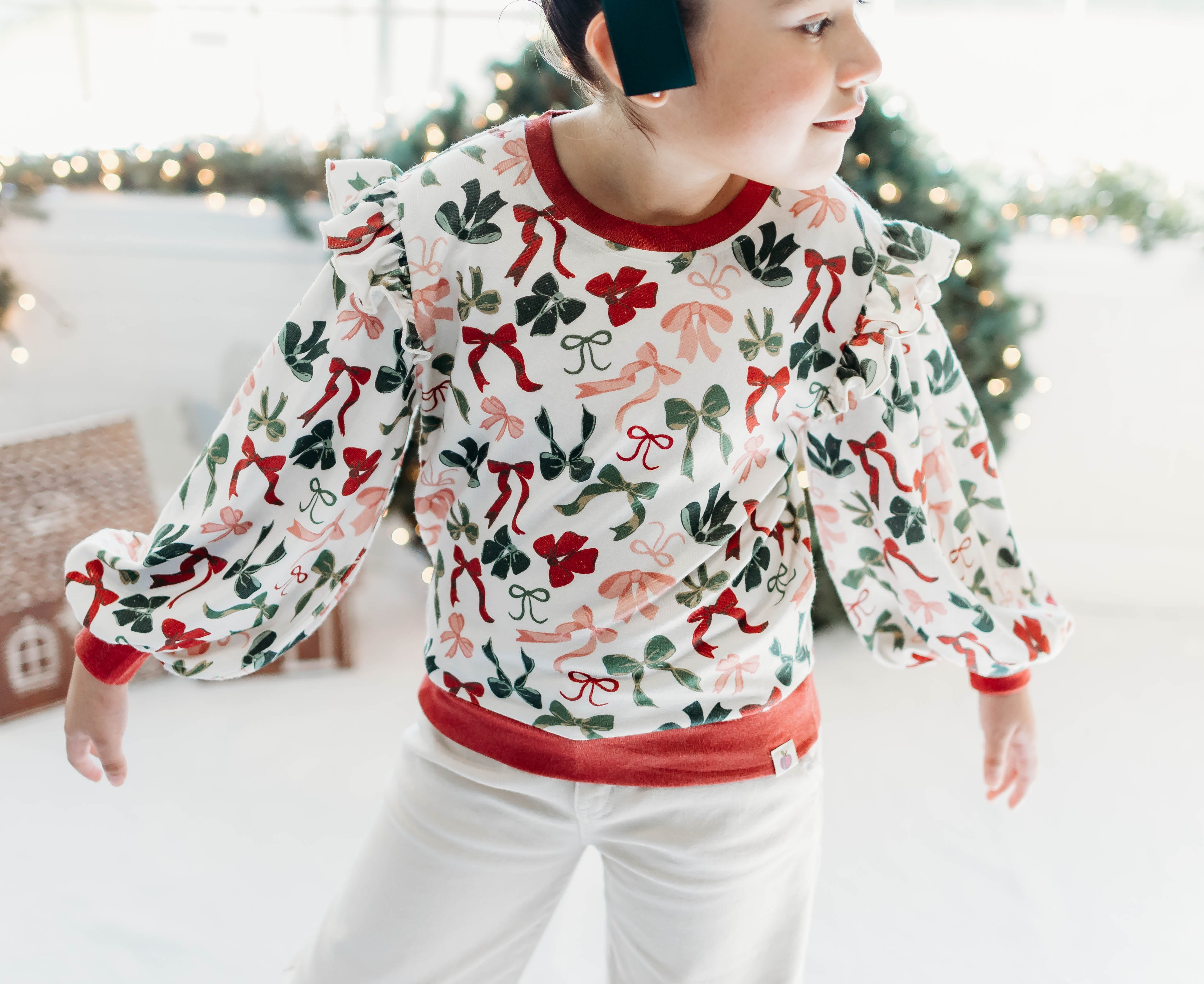 Opal Puff Sleeve Sweater - Merry Bows (PRE-ORDER)