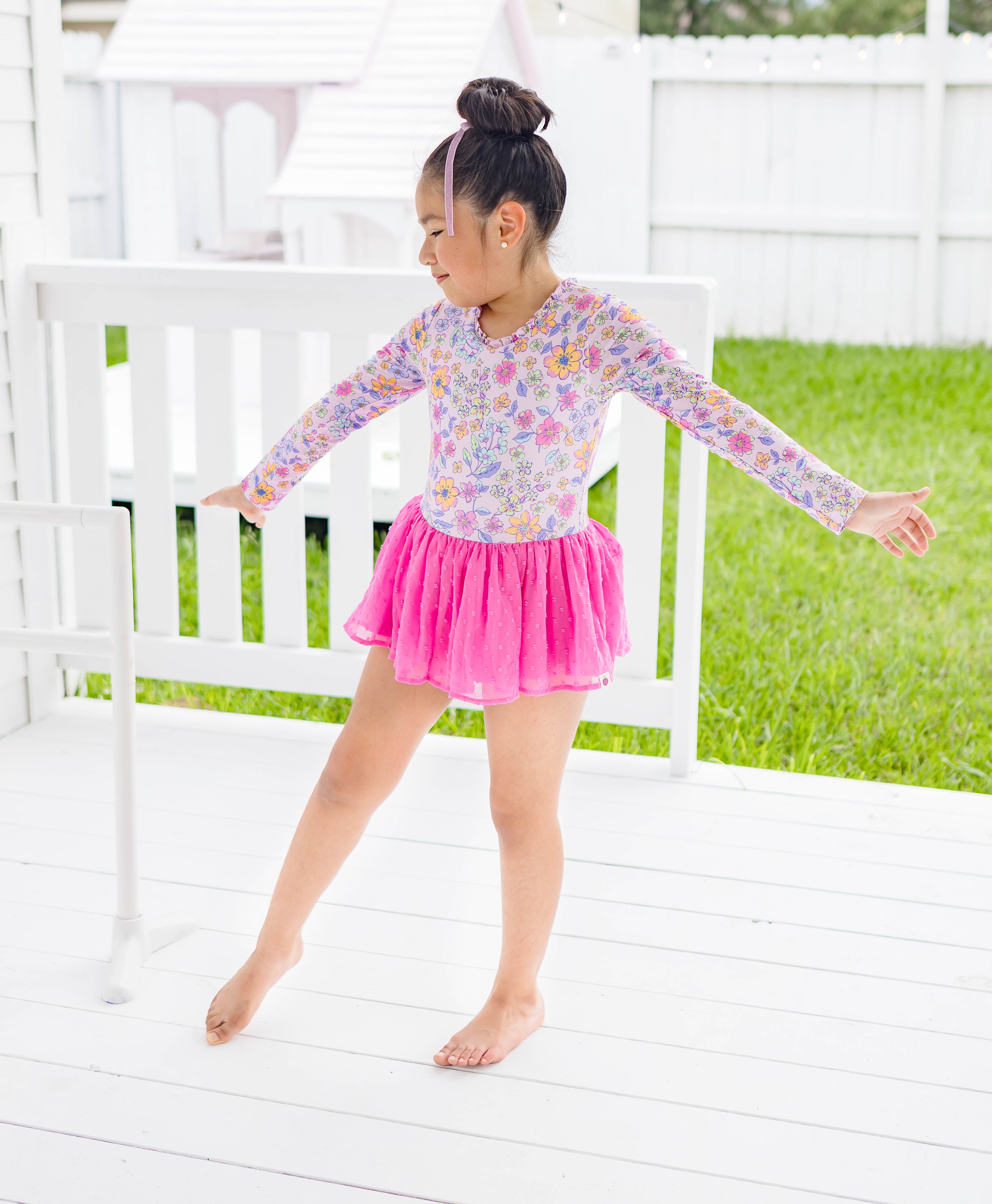 Farrah Leotard - Sunset Sorbet (Long Sleeve) (Pre-Order)