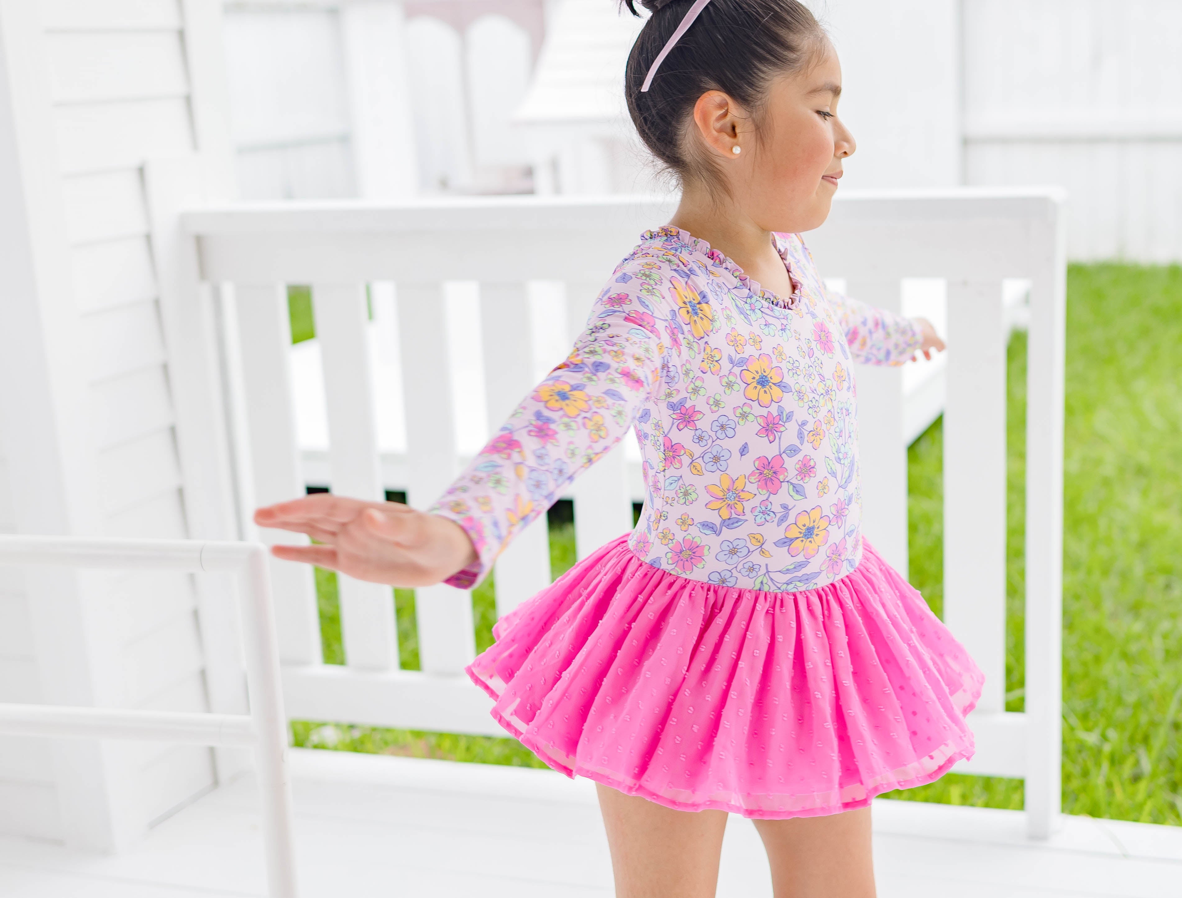 Farrah Leotard - Sunset Sorbet (Long Sleeve) (Pre-Order)