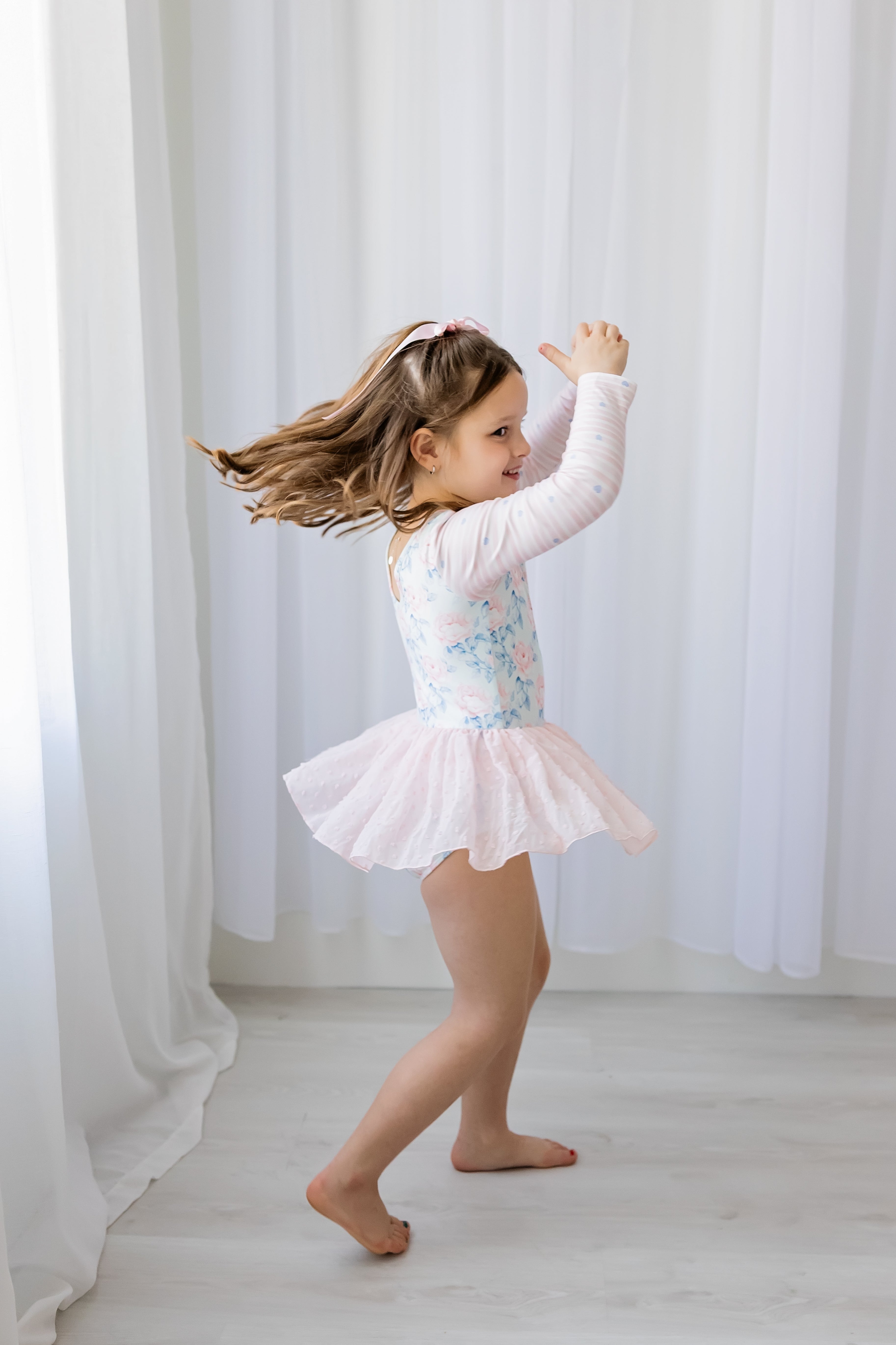 Farrah Clipdot Leotard - Blooming Grace