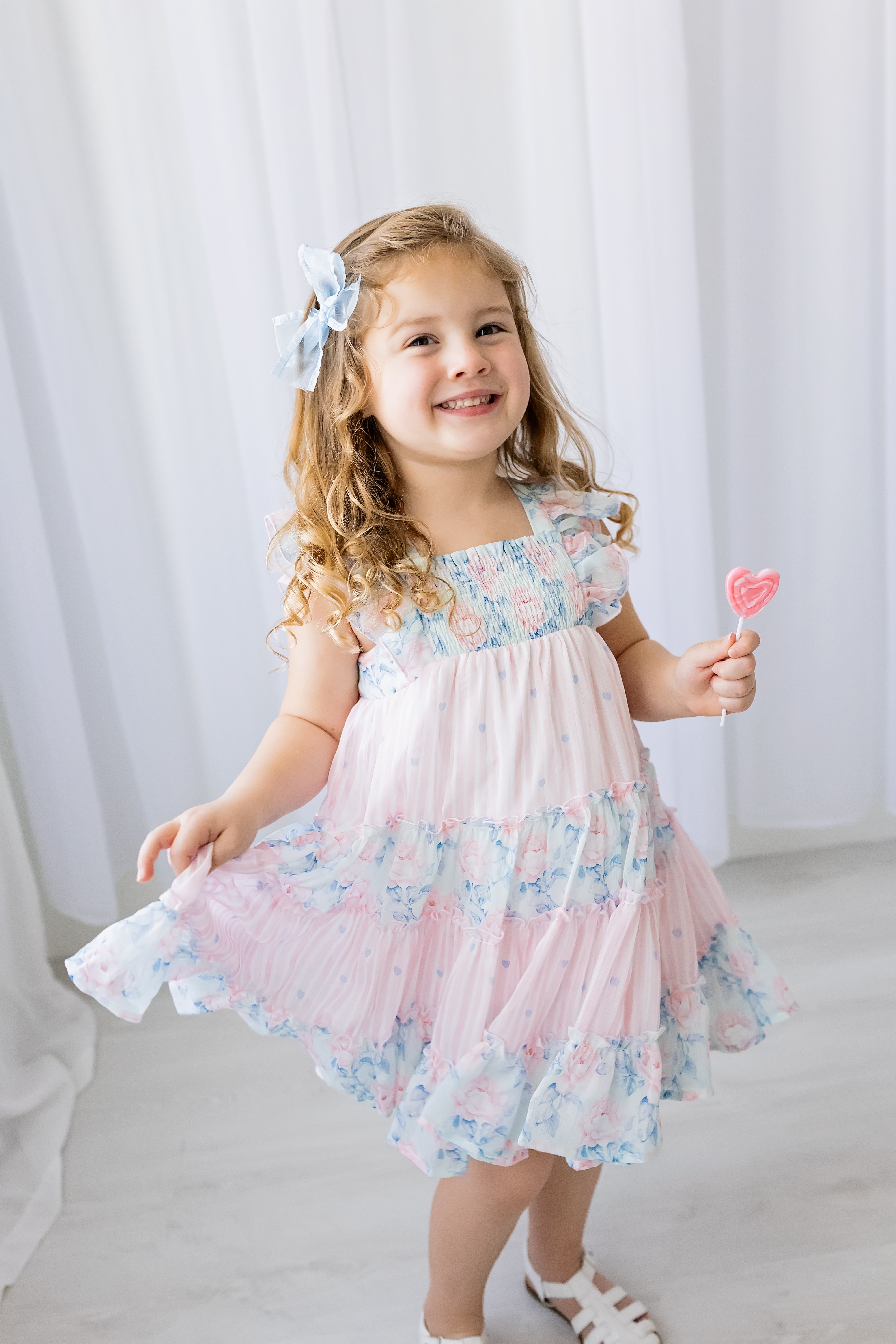 Brielle Shimmer Dress - Blooming Grace
