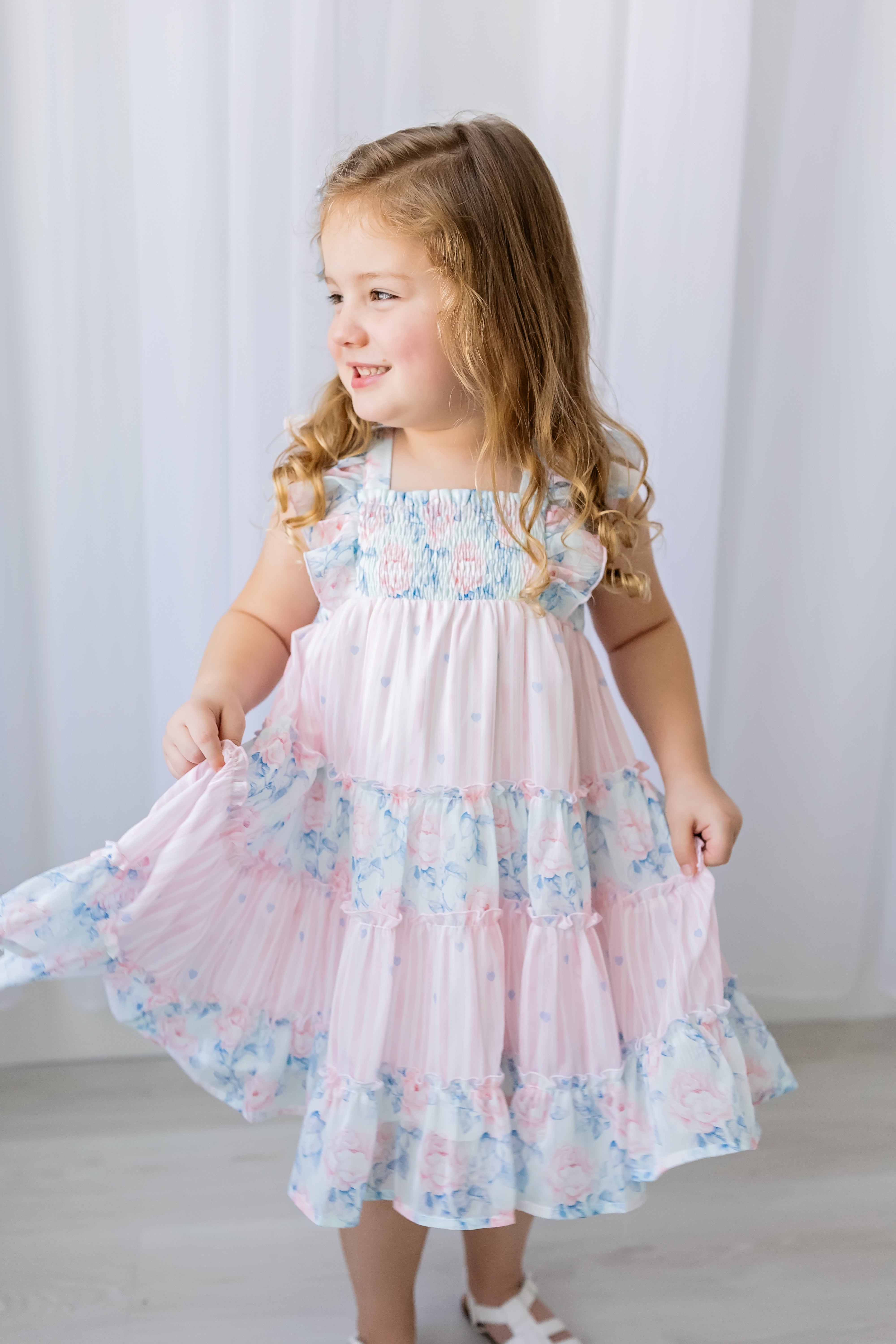 Brielle Shimmer Dress - Blooming Grace