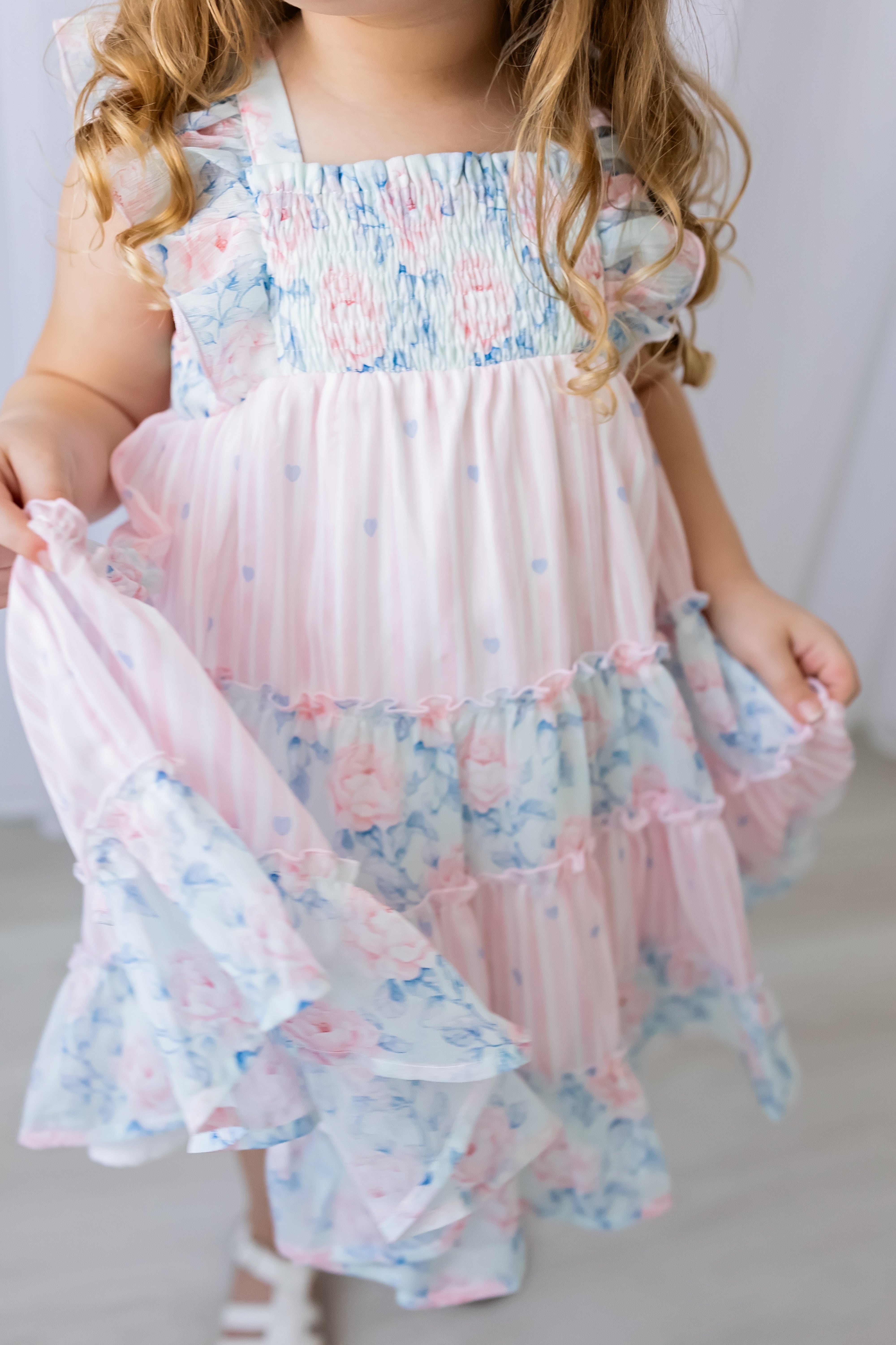 Brielle Shimmer Dress - Blooming Grace