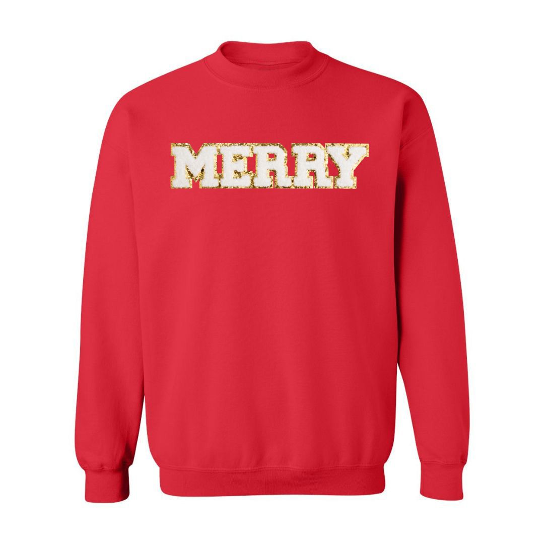 Merry Patch Christmas Sweatshirt - Adult