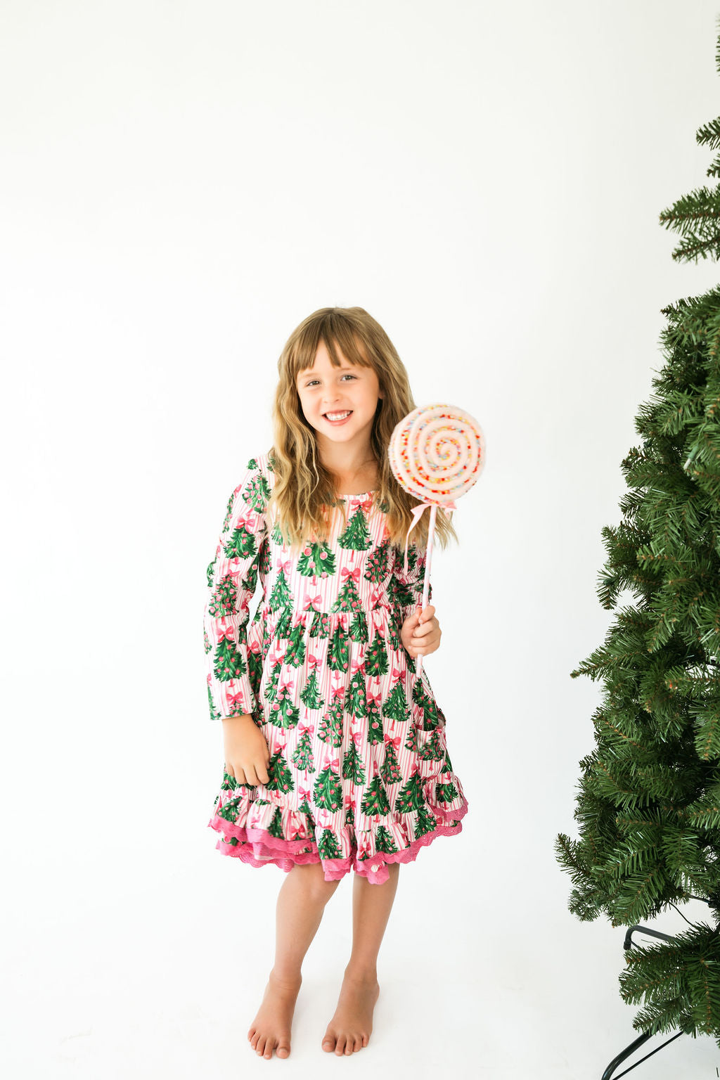 Myra Dress - Merry Pink Pines (Pre-Order ships end of October)