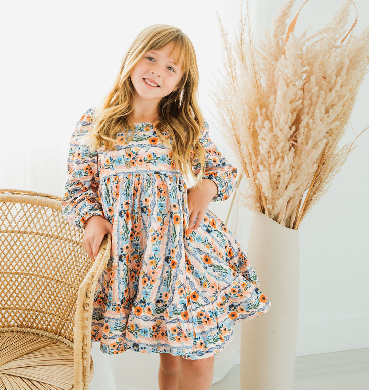 Puff Sleeve Gauze Dress - Everlasting Bloom (Pre-Order)