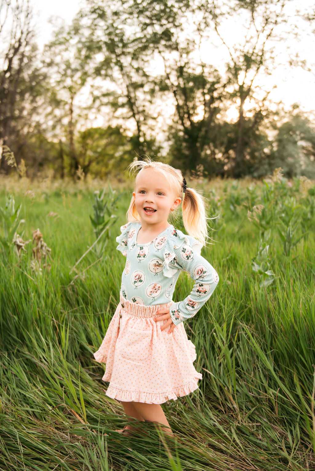 Vienna Corduroy Skirt - Tea Garden