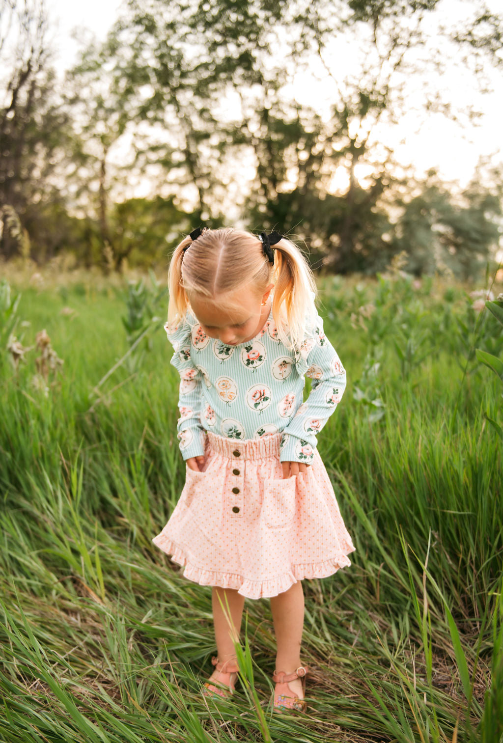 Vienna Corduroy Skirt - Tea Garden