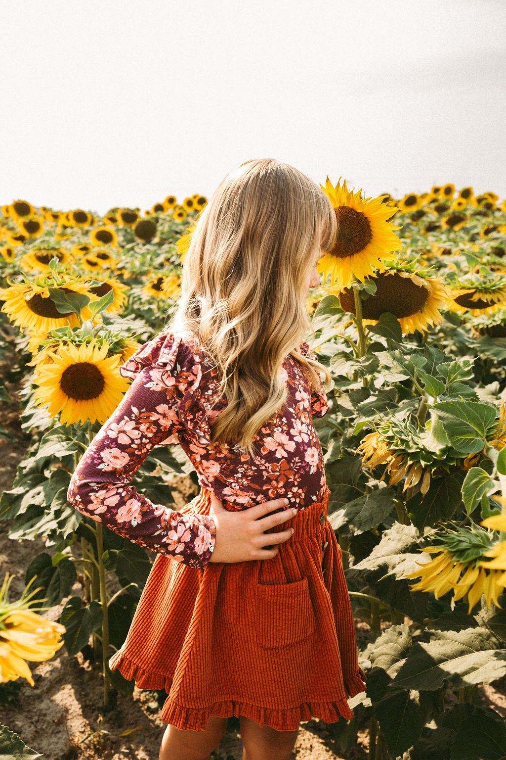 Ribbed Top - Floral Sonata