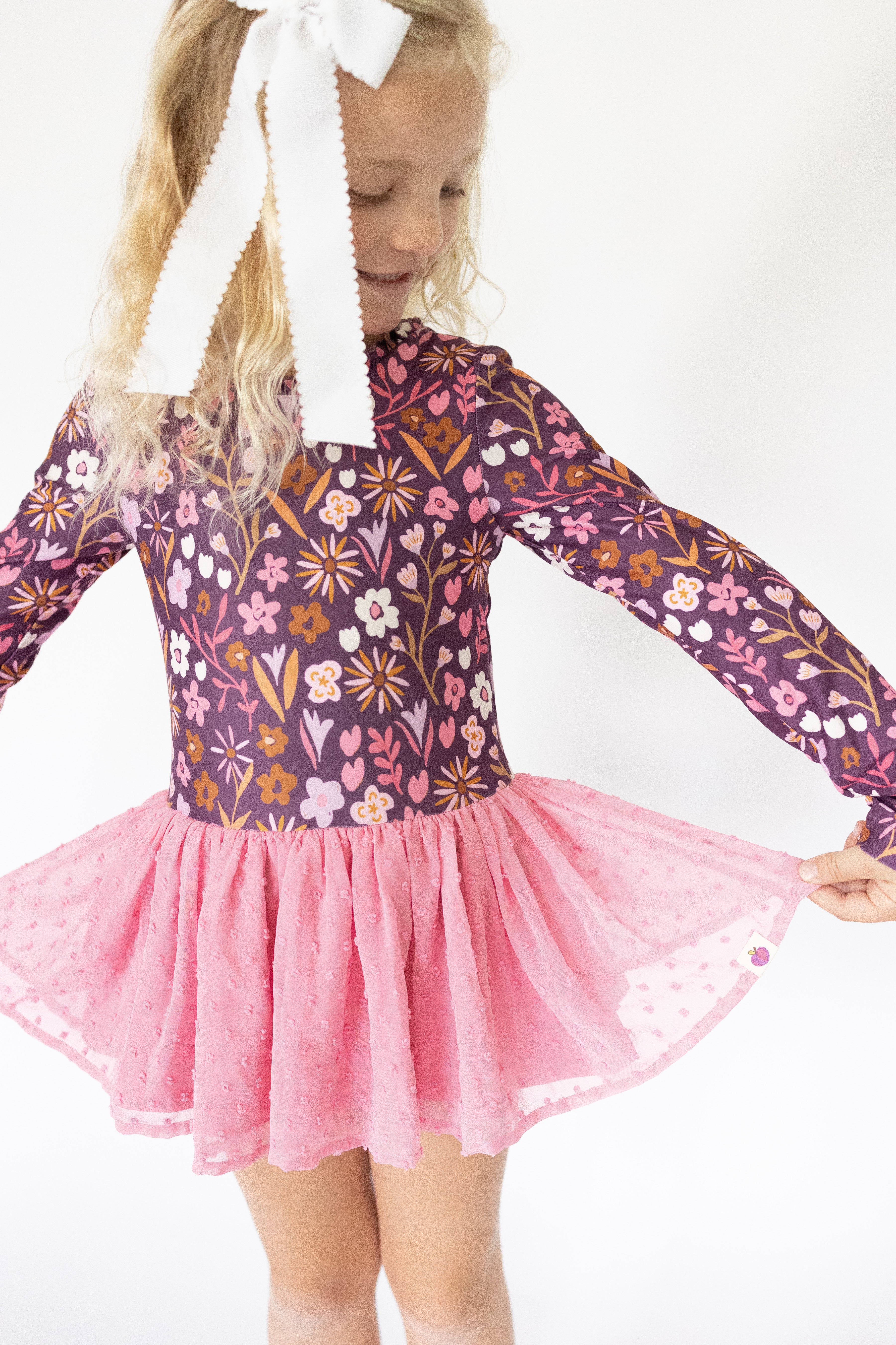 Farrah Clipdot Leotard - Amethyst Rose