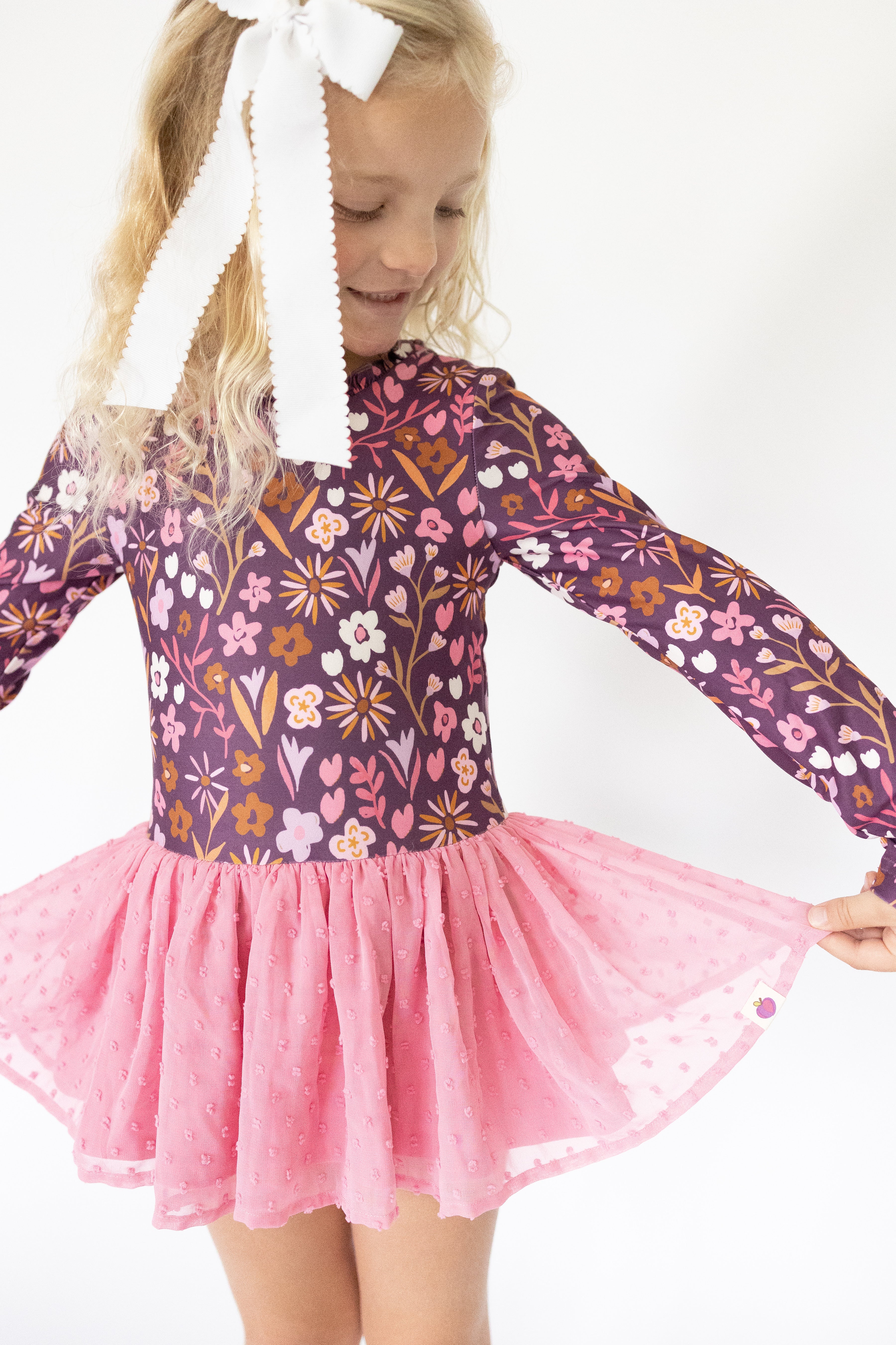 Farrah Clipdot Leotard - Amethyst Rose
