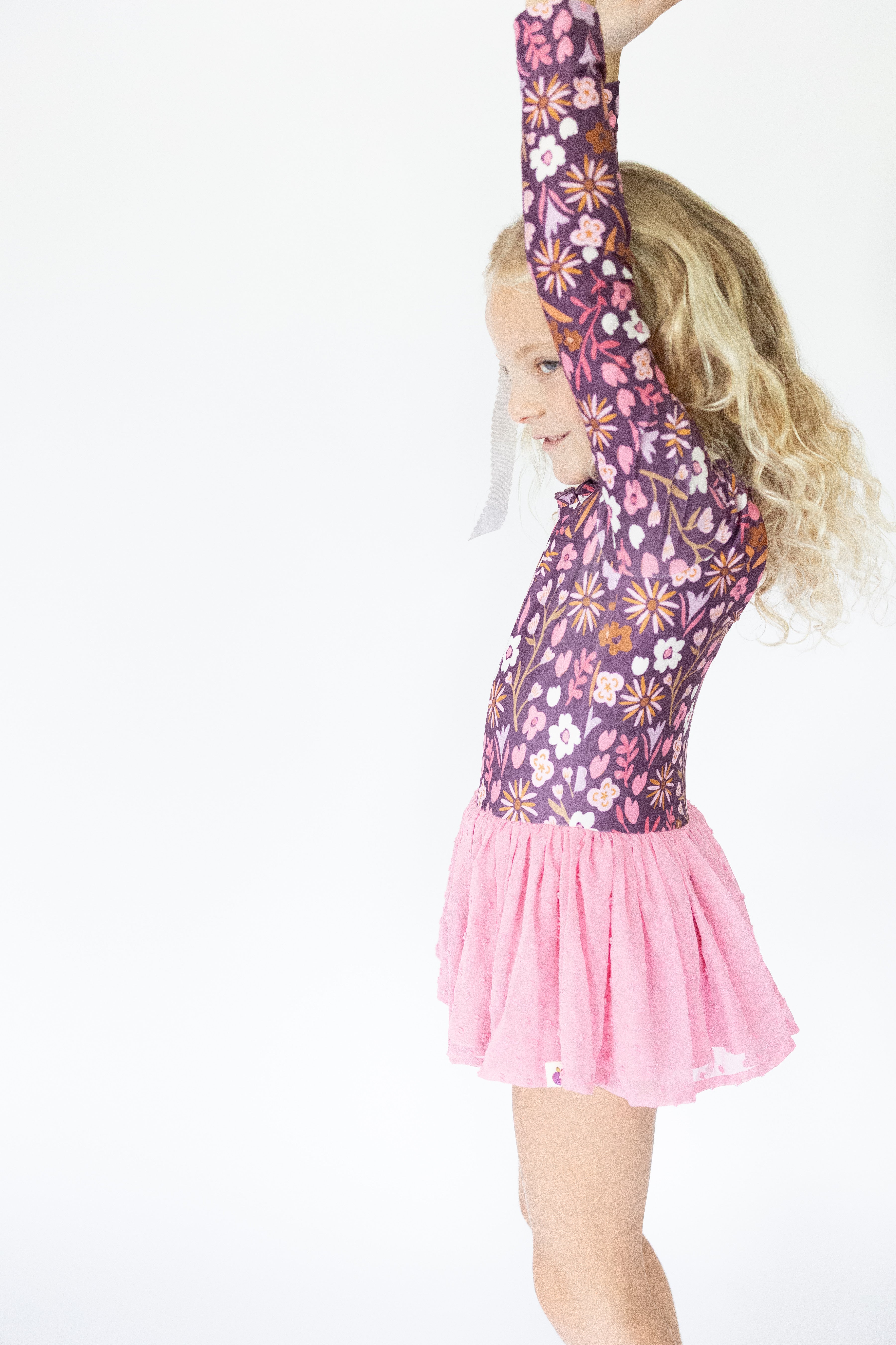 Farrah Clipdot Leotard - Amethyst Rose
