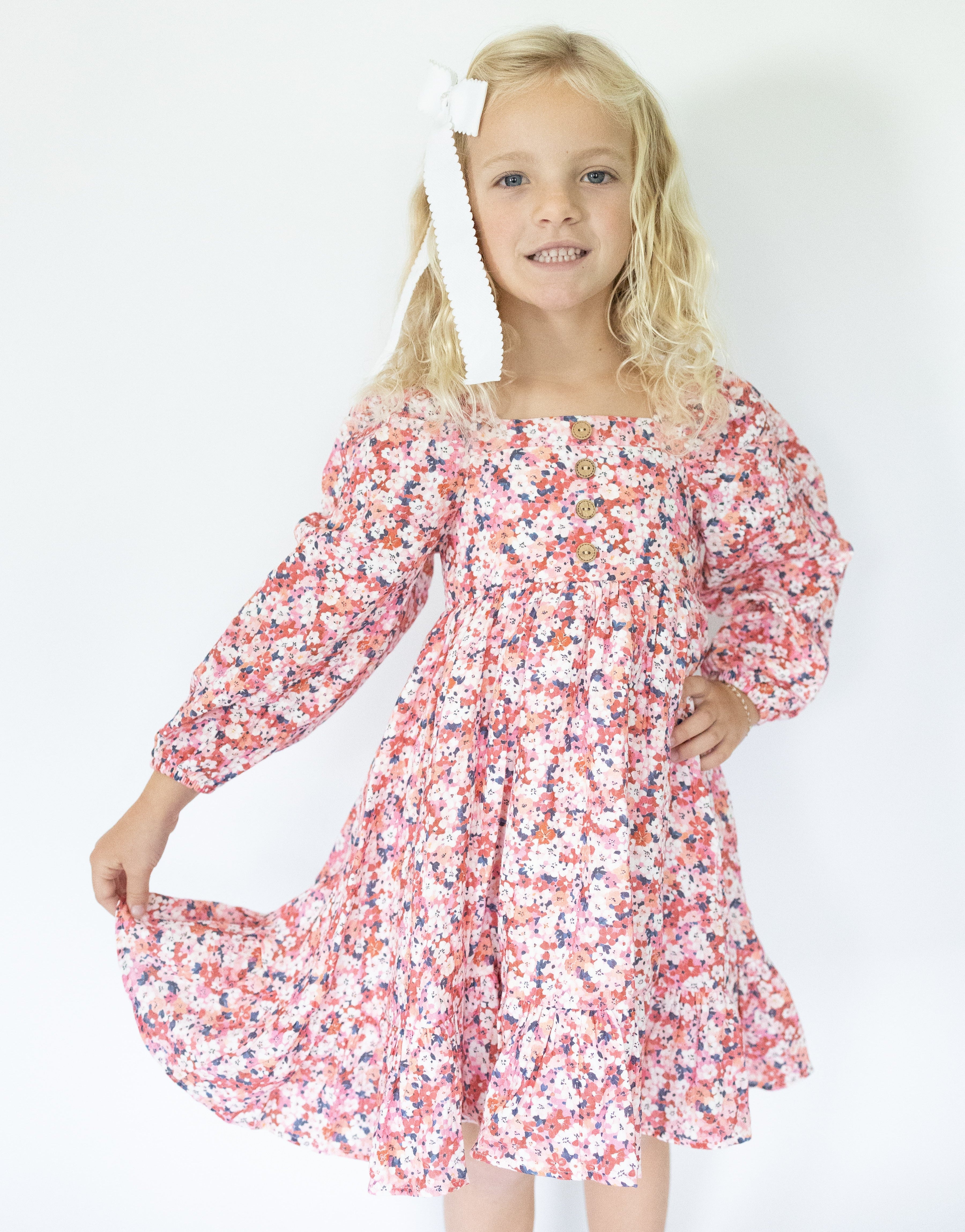 Puff Sleeve Gauze Dress - Berry & Bloom