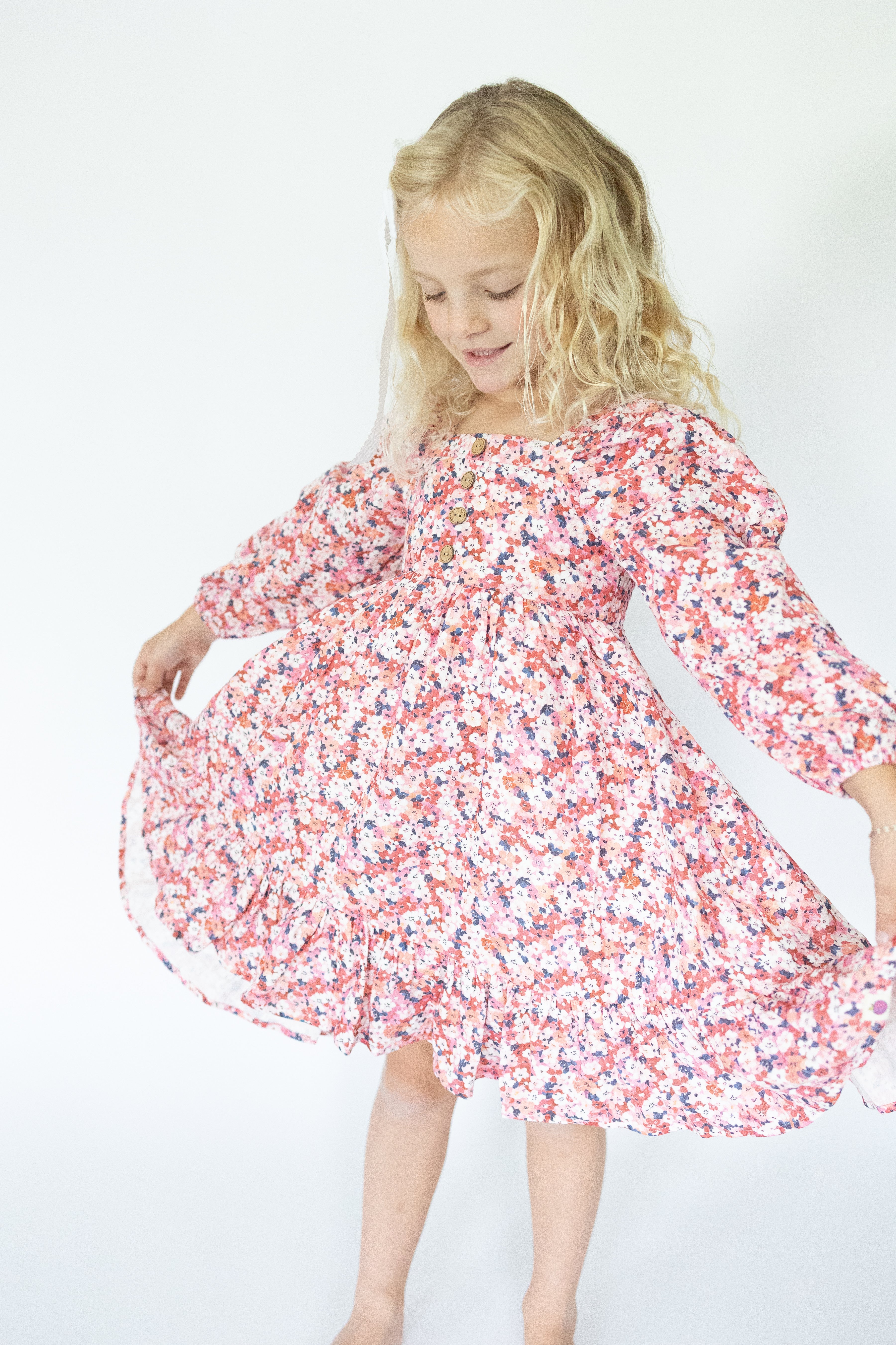 Puff Sleeve Gauze Dress - Berry & Bloom