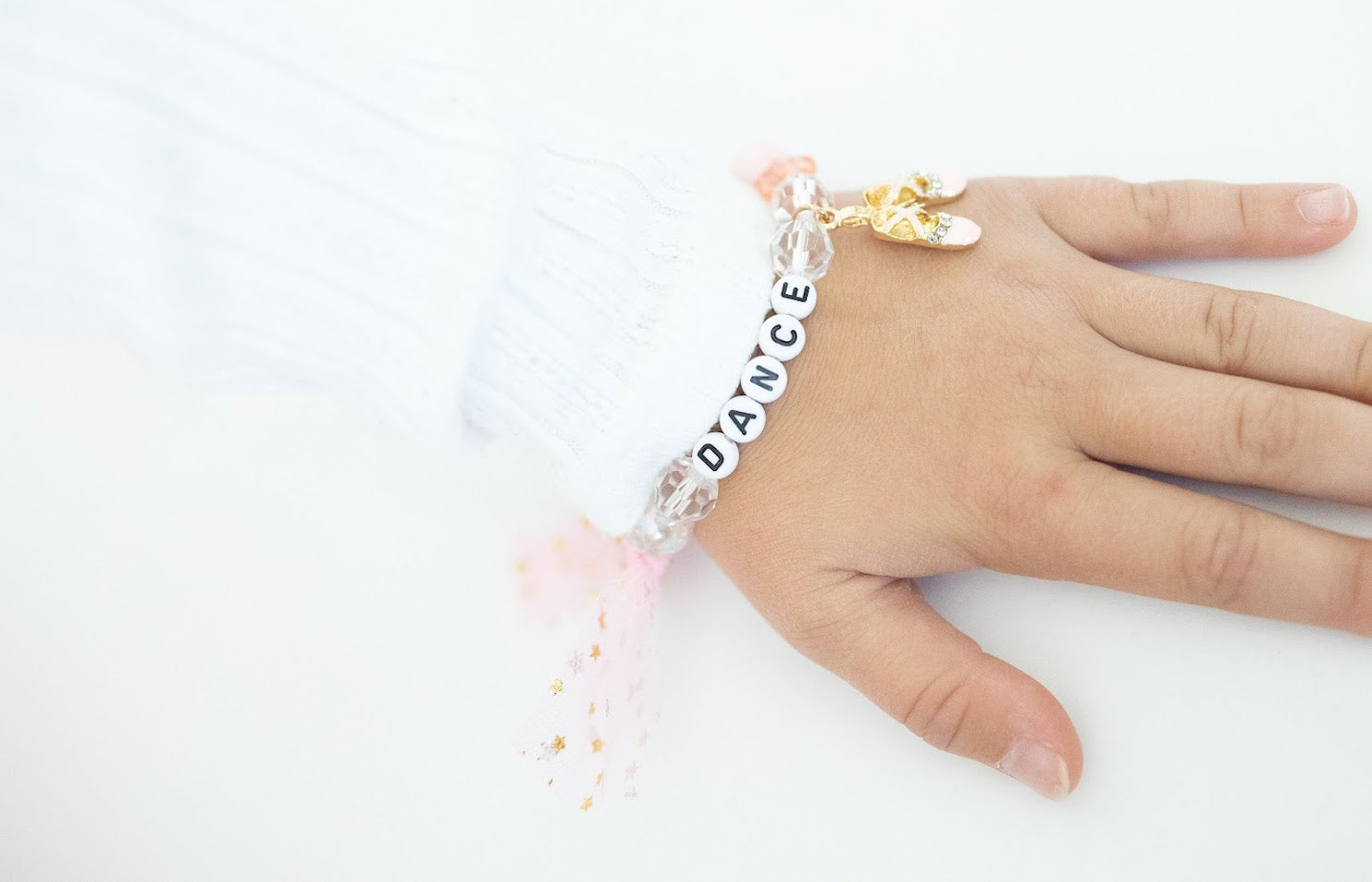 Crushed Glass Bead Stretch Bracelet - Dance