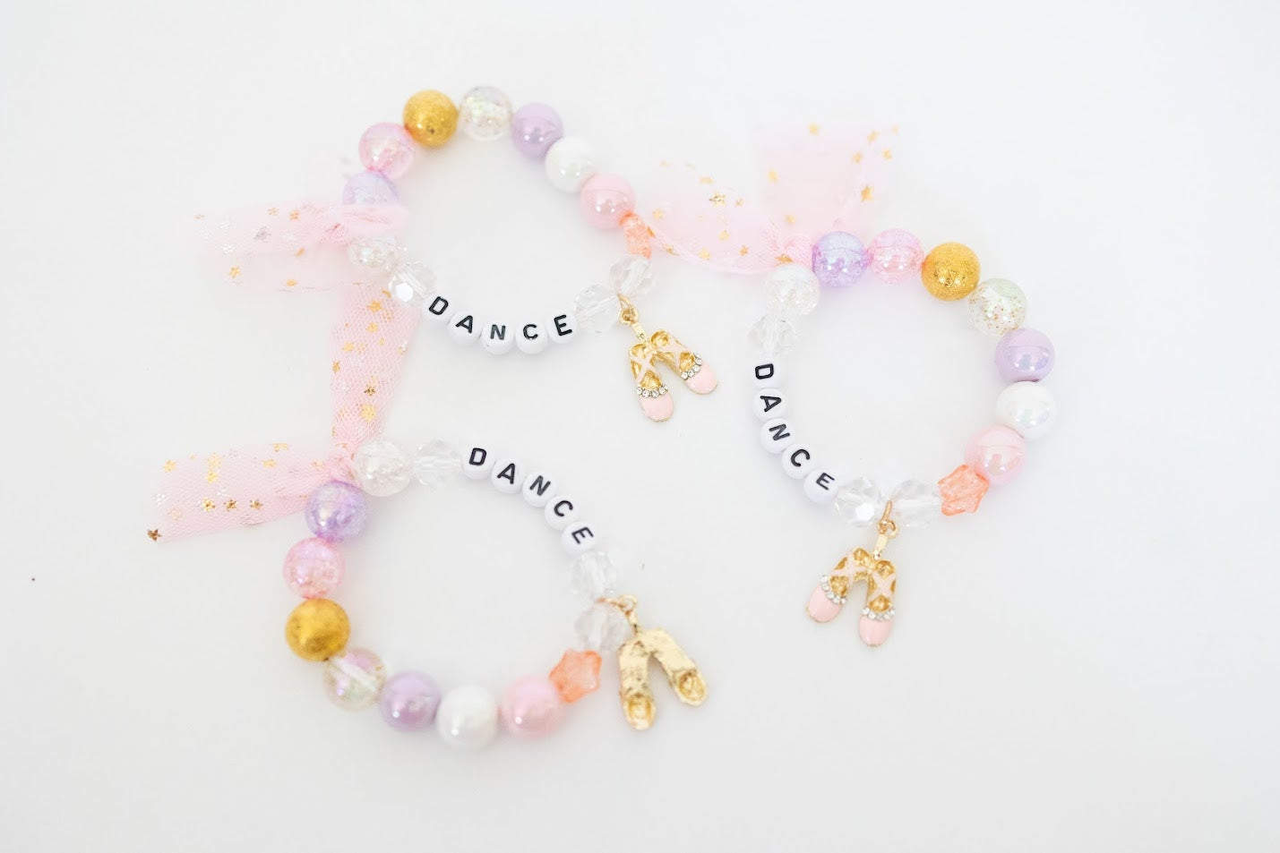 Crushed Glass Bead Stretch Bracelet - Dance