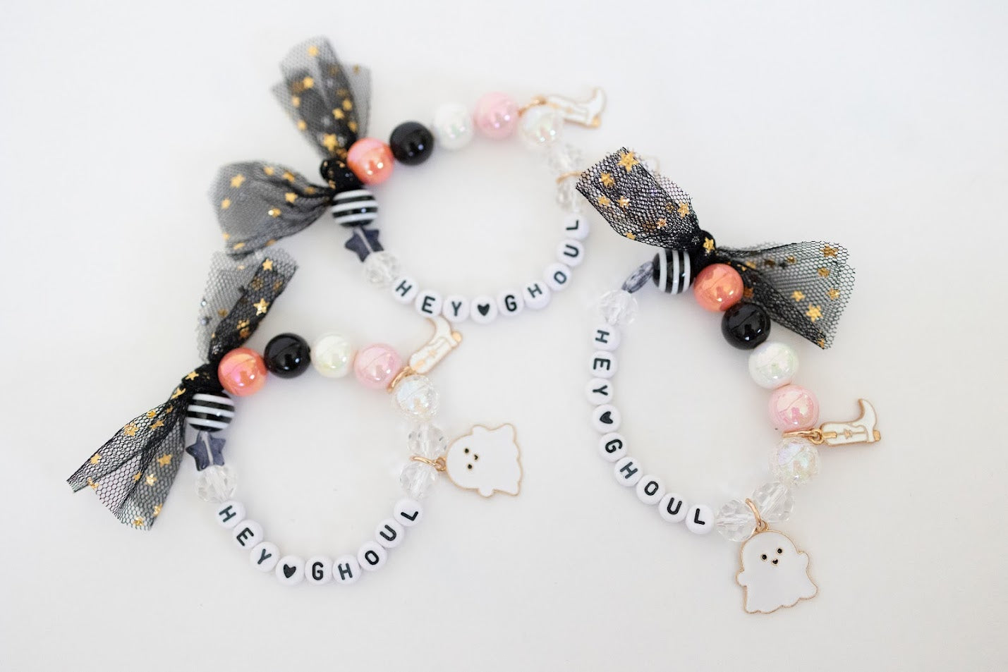 Crushed Glass Bead Stretch Bracelet - Hey Ghoul