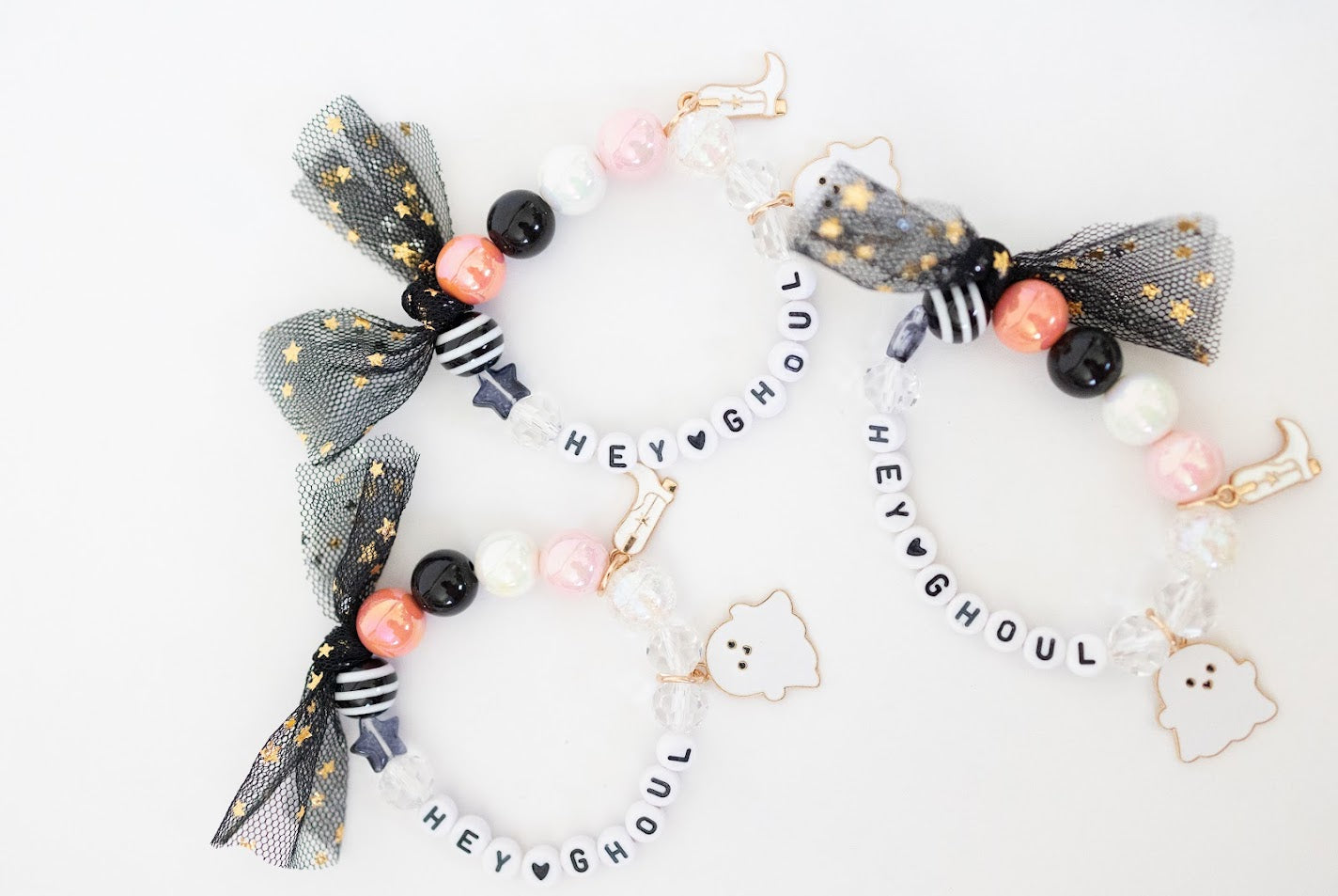 Crushed Glass Bead Stretch Bracelet - Hey Ghoul