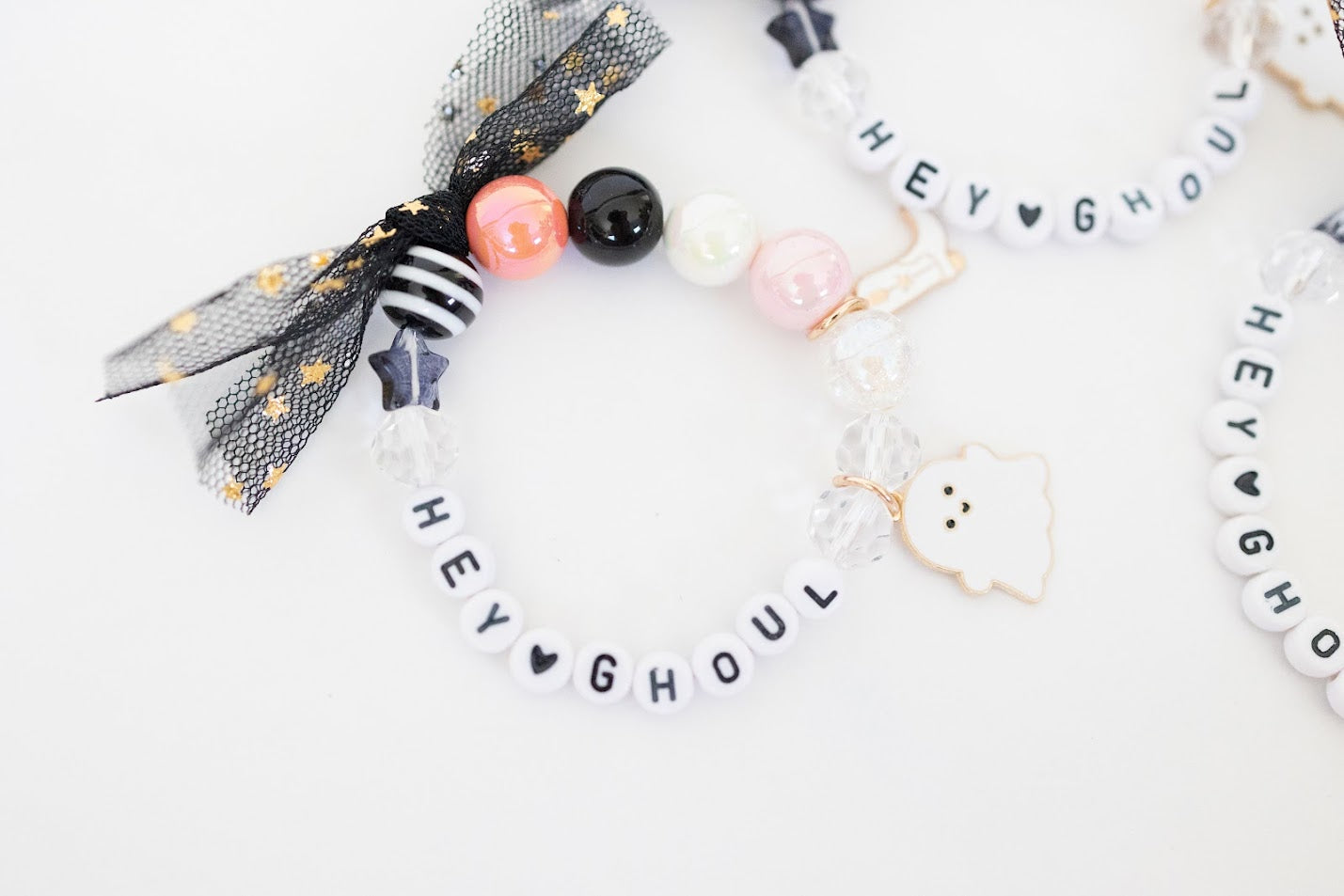 Crushed Glass Bead Stretch Bracelet - Hey Ghoul