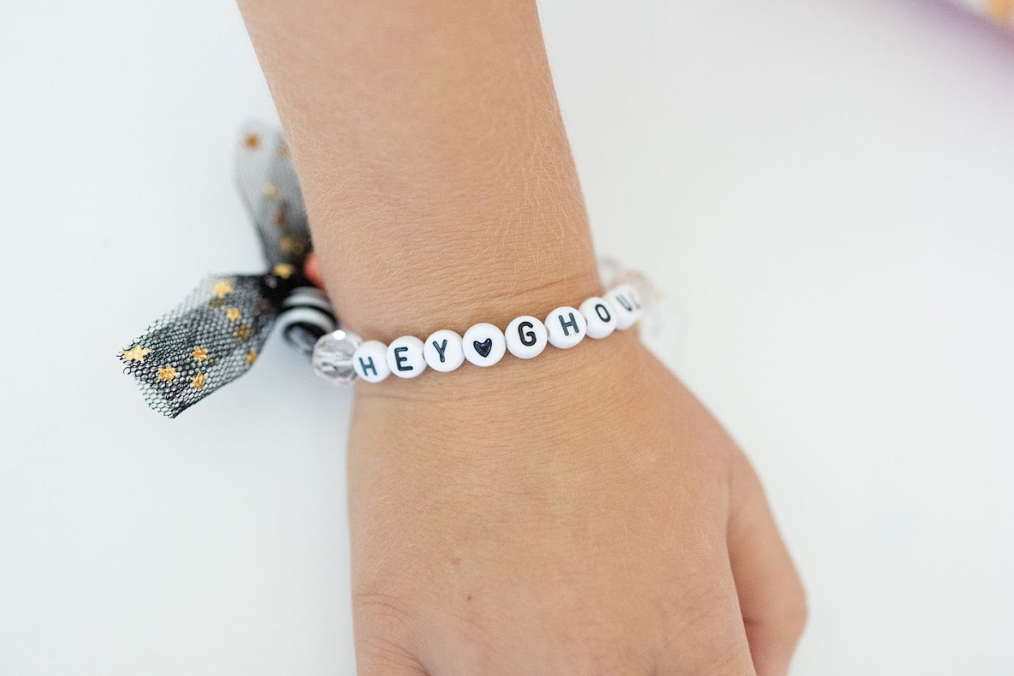 Crushed Glass Bead Stretch Bracelet - Hey Ghoul