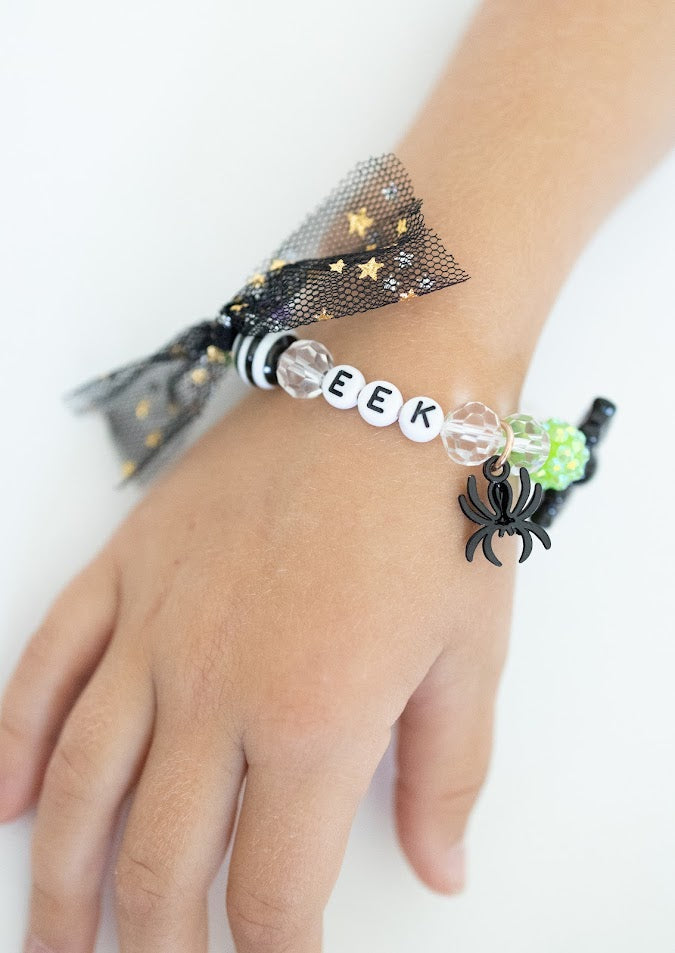 Crushed Glass Bead Stretch Bracelet - Eek