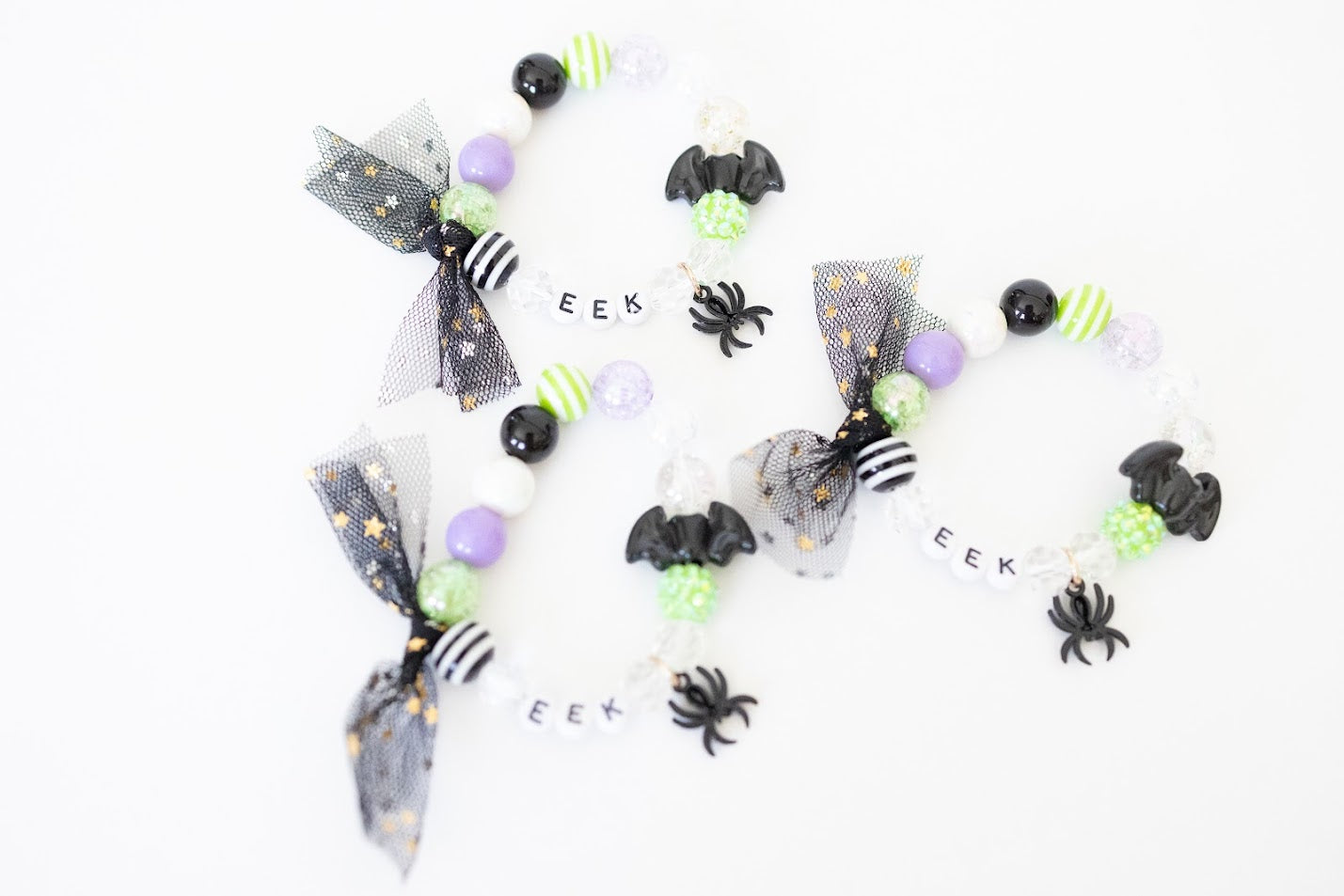 Crushed Glass Bead Stretch Bracelet - Eek