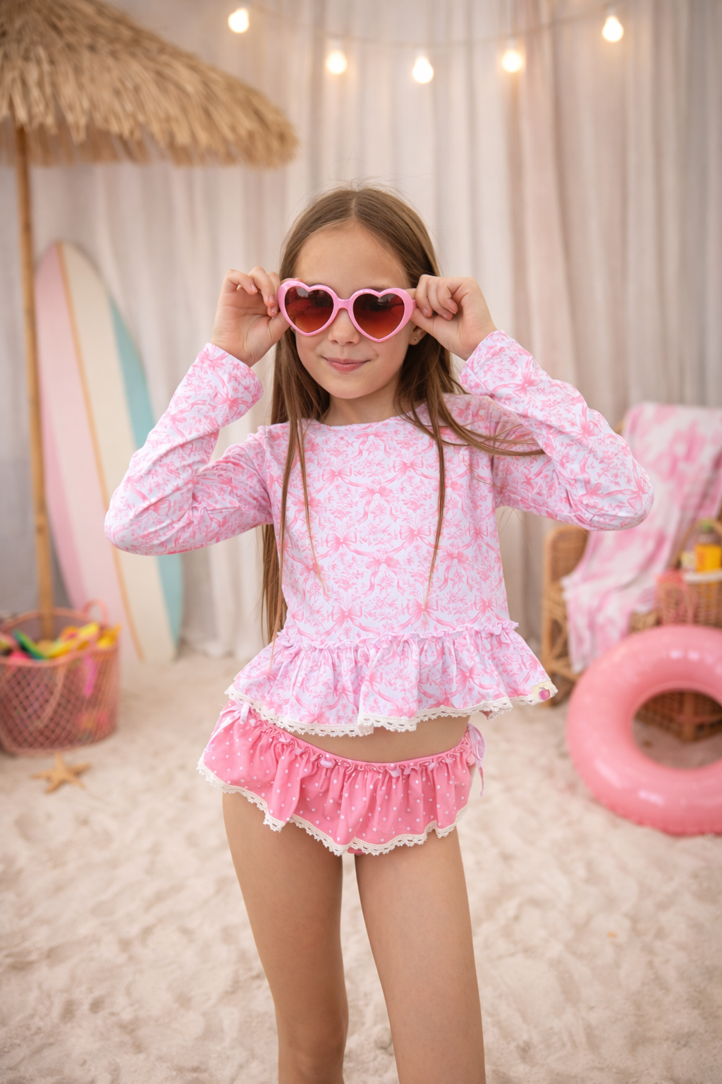 Rashguard Swimsuit - Heirloom Rose