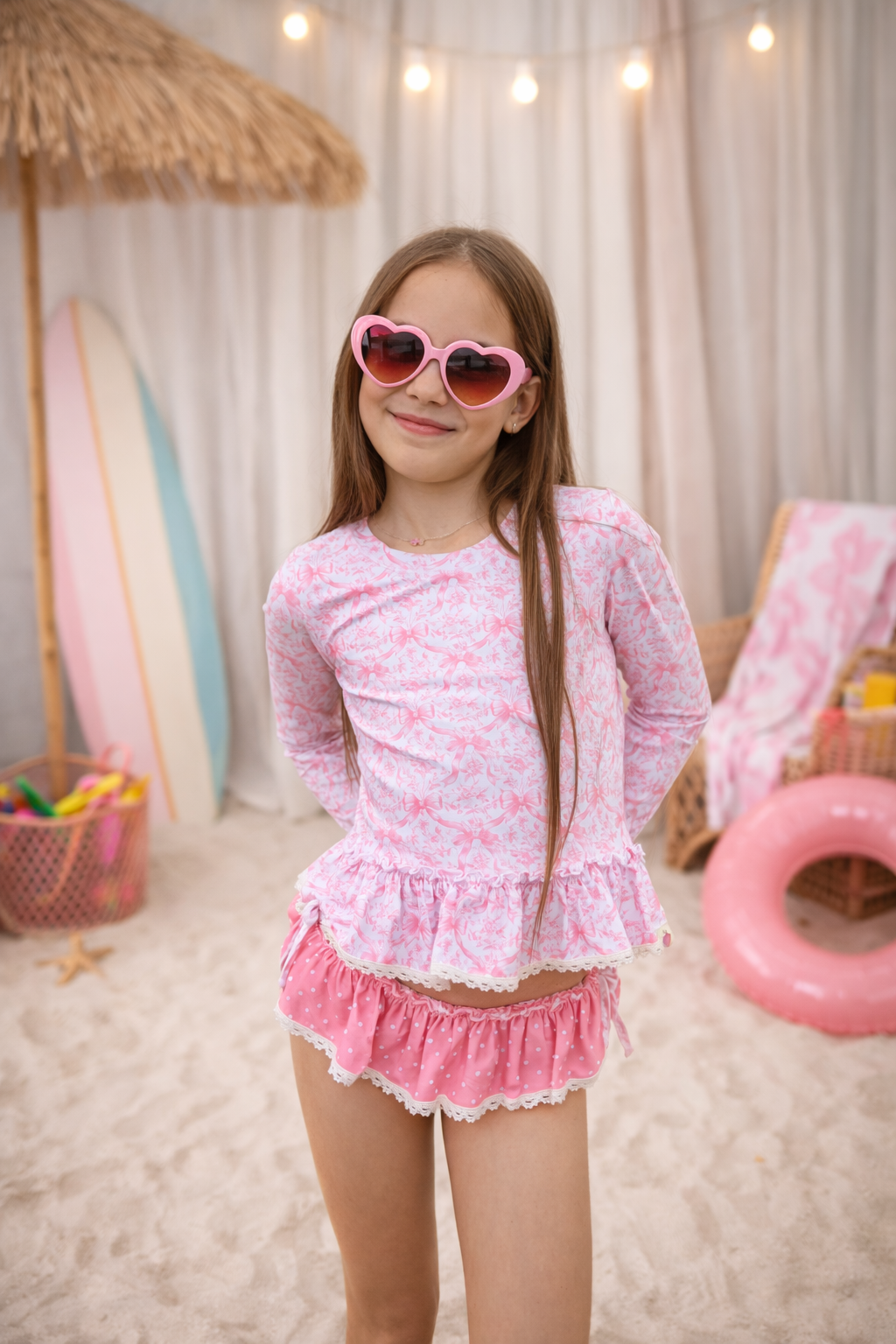 Rashguard Swimsuit - Heirloom Rose