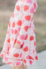 Elara Knit Ribbed Dress - Lollipop Love