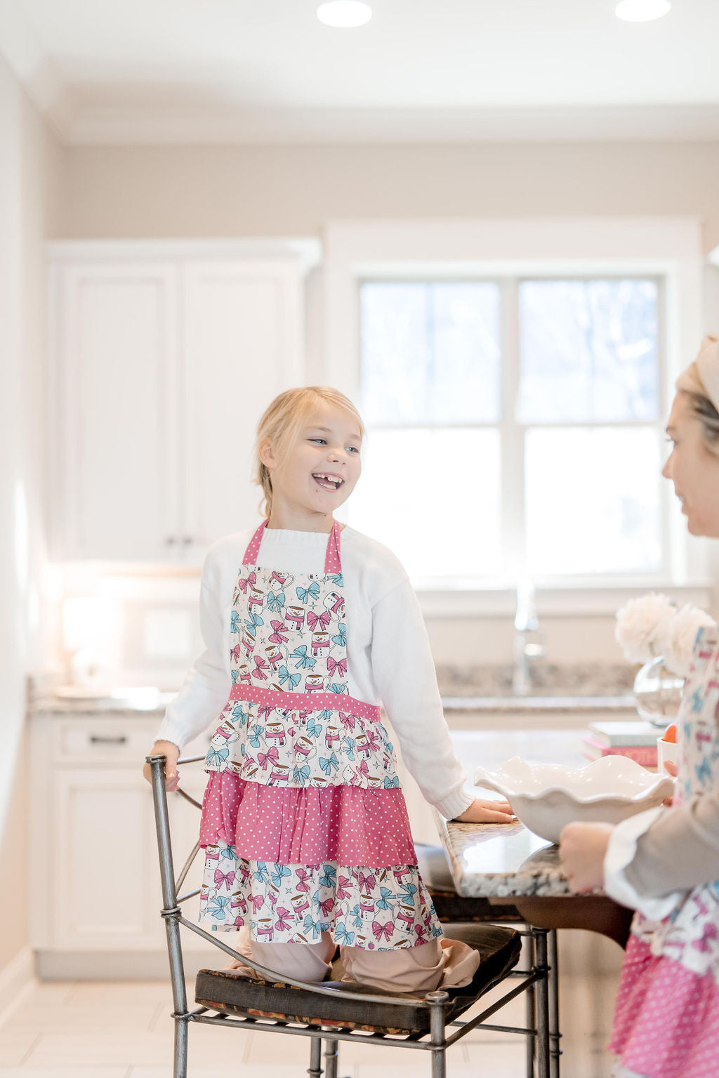 Kid's Ruffle Apron - Cup Of Cheer