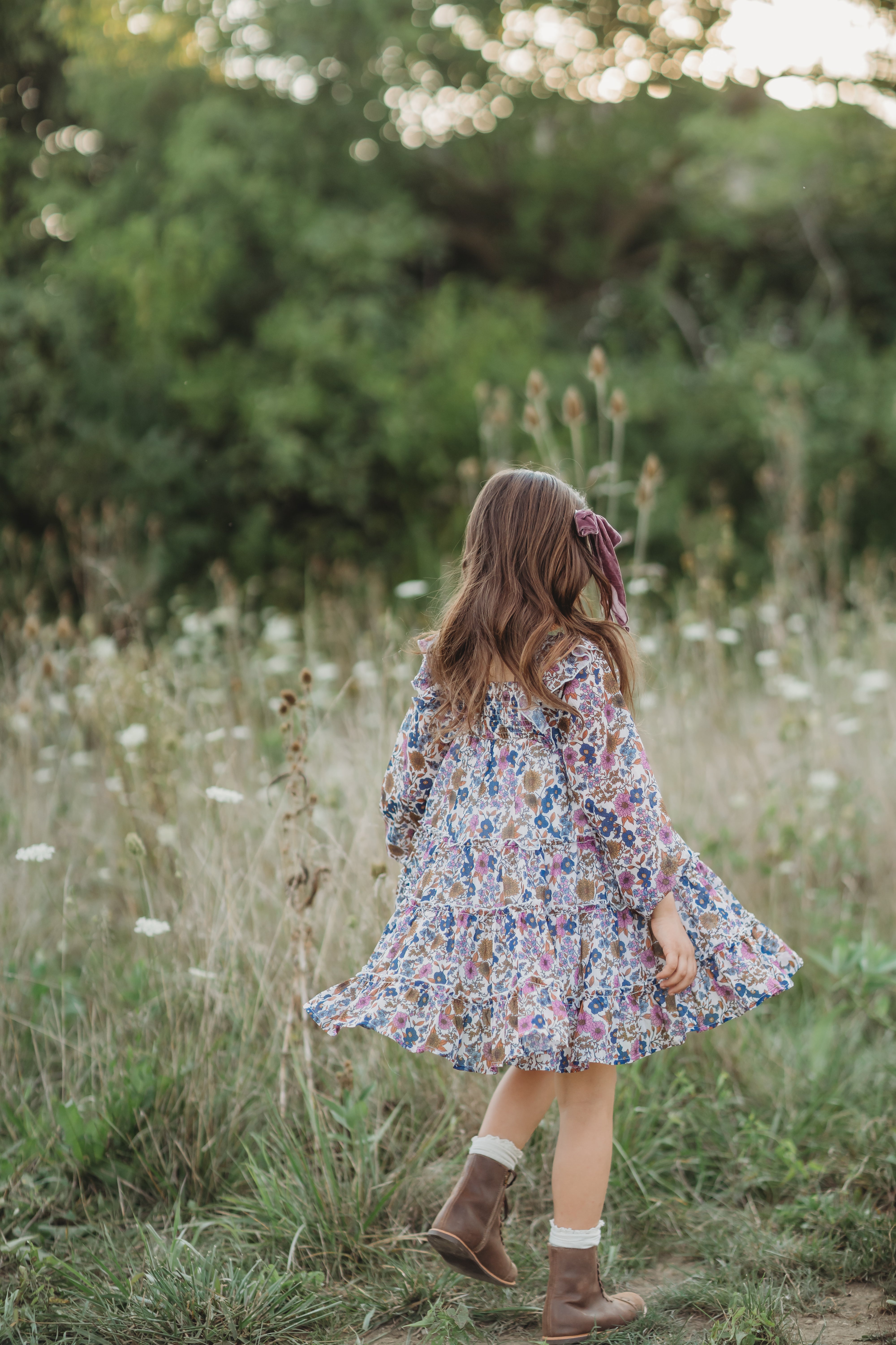 Brielle Shimmer Dress - Violet Fields