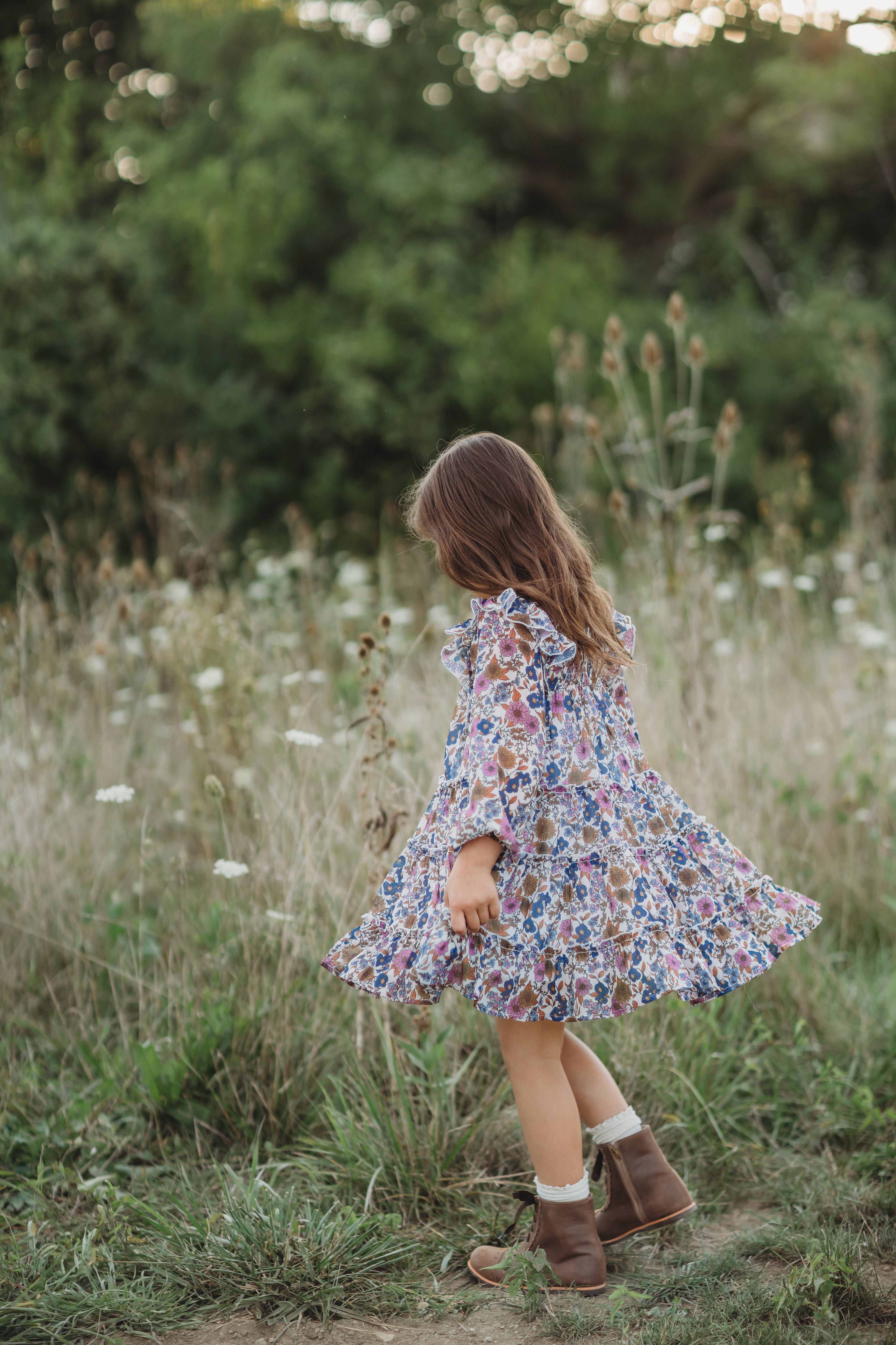 Brielle Shimmer Dress - Violet Fields