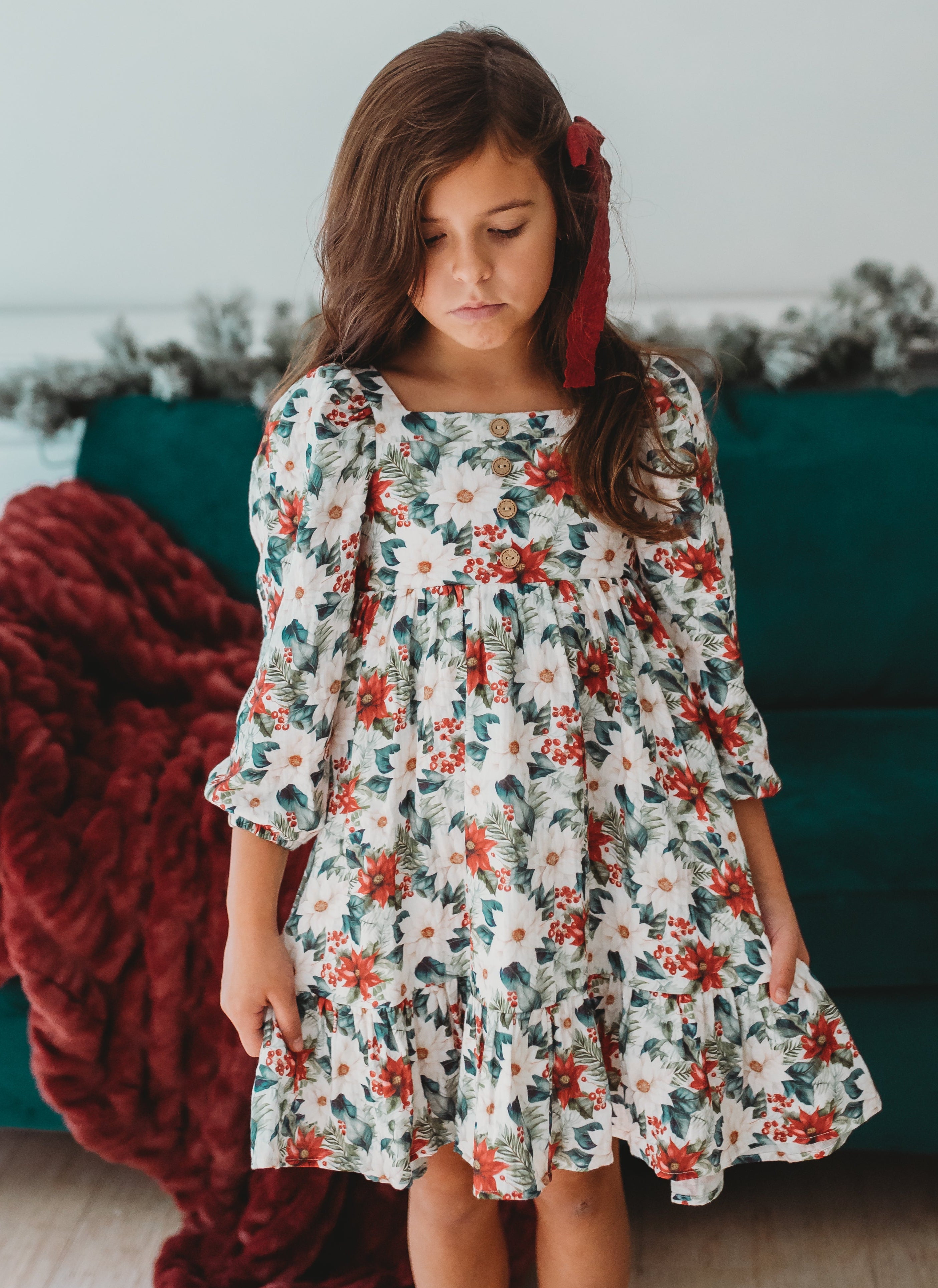 Puff Sleeve Gauze Dress - Snowberry (Pre-Order)