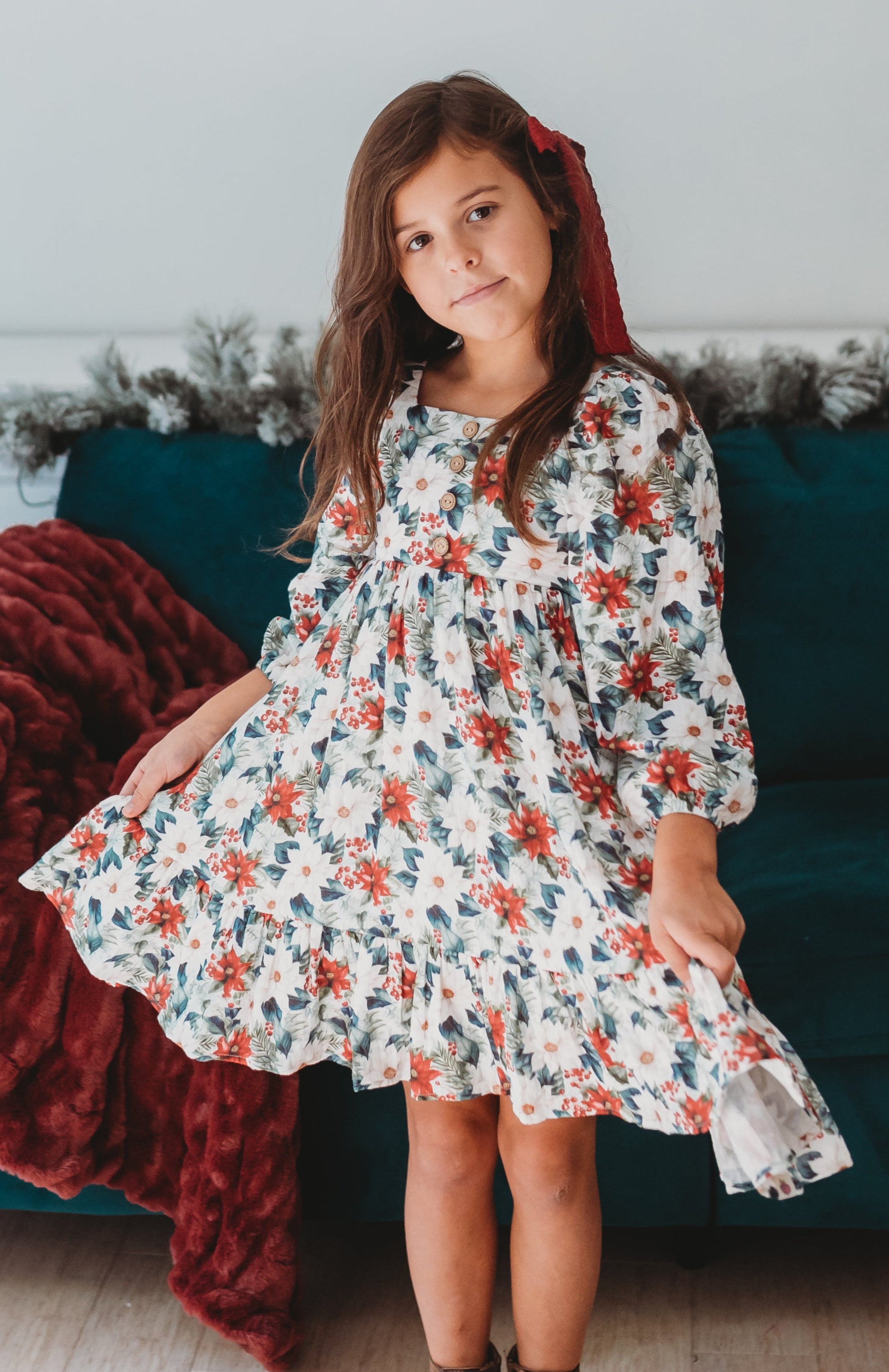 Puff Sleeve Gauze Dress - Snowberry (Pre-Order)